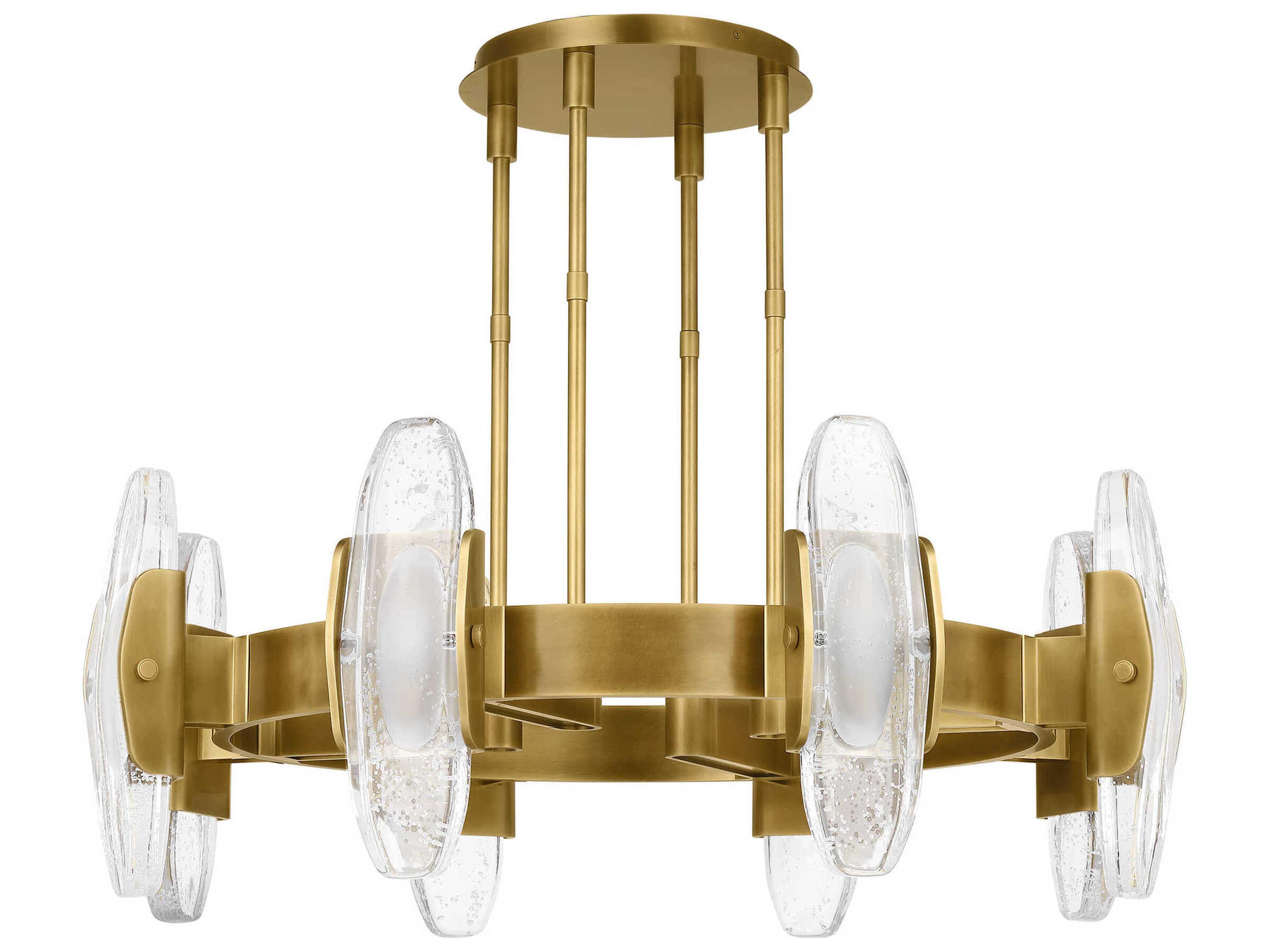 Visual Comfort Modern Wythe 8-Light Plated Brass Chandelier