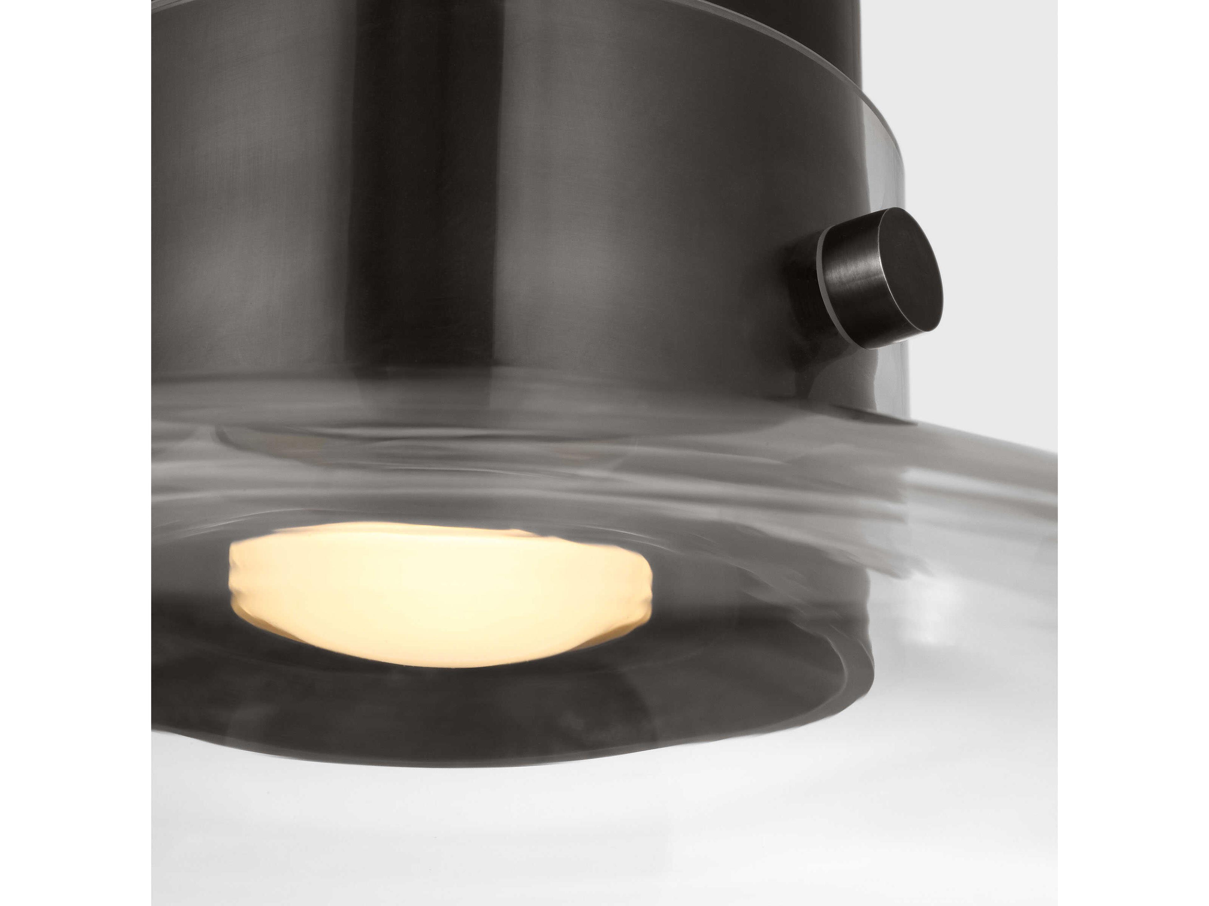 Visual Comfort Modern Morgan 1-Light Burnished Bronze Dome Semi Flush Mount