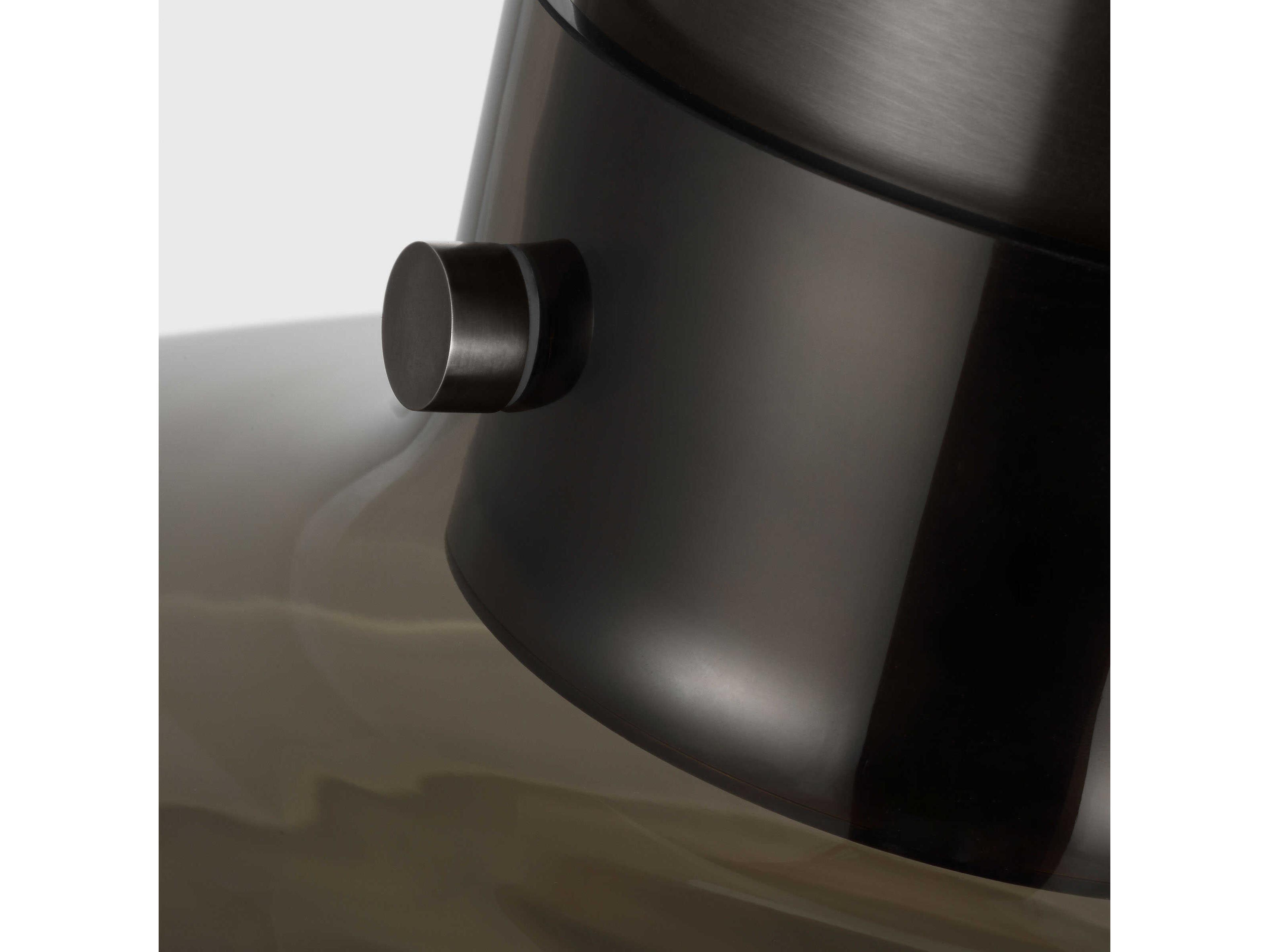 Visual Comfort Modern Morgan 1-Light Burnished Bronze Dome Semi Flush Mount