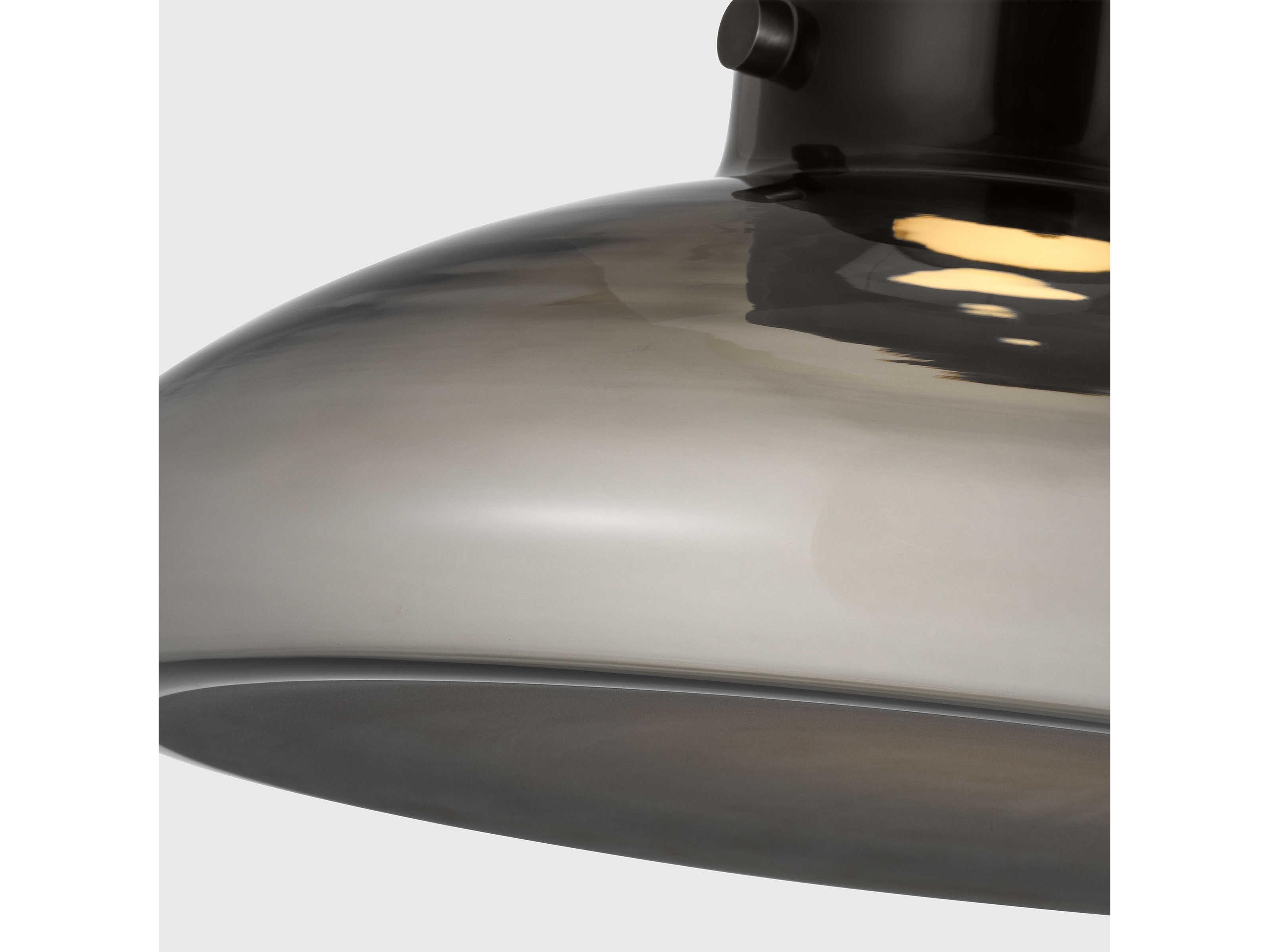 Visual Comfort Modern Morgan 1-Light Burnished Bronze Dome Semi Flush Mount