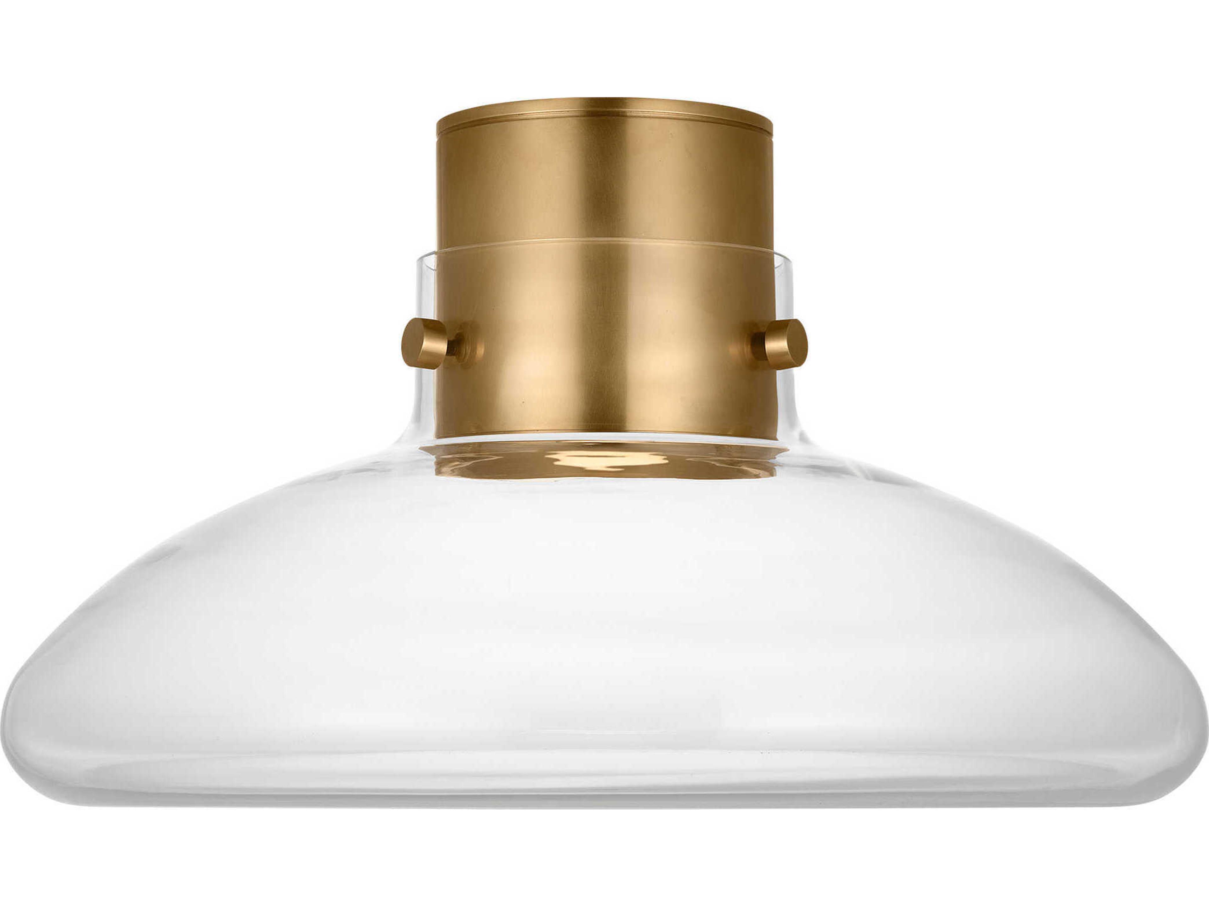 Morgan 1-Light Brass Dome Semi Flush Mount