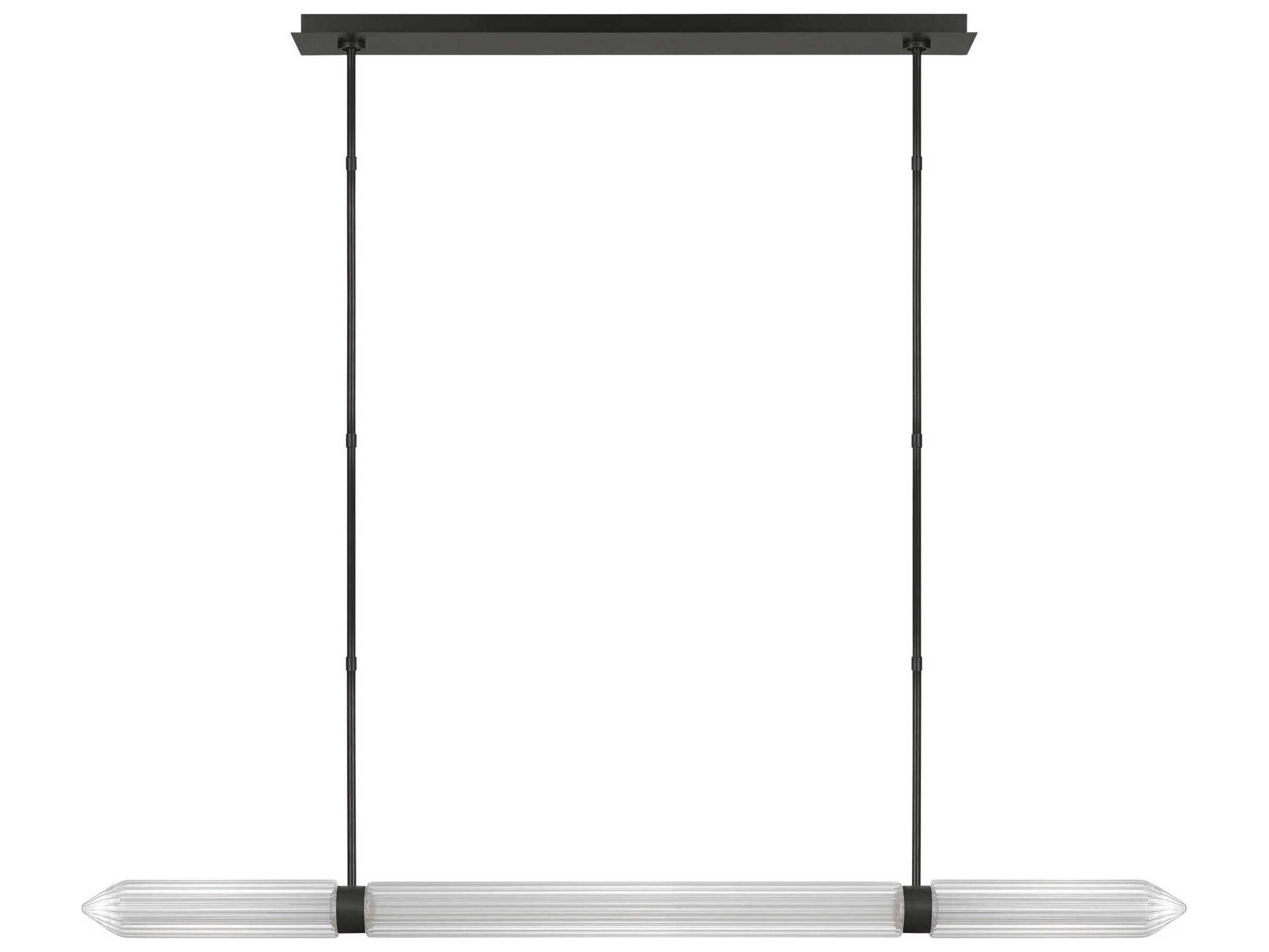 Visual Comfort Modern Langston 1-Light Plated Dark Bronze Linear Island Pendant