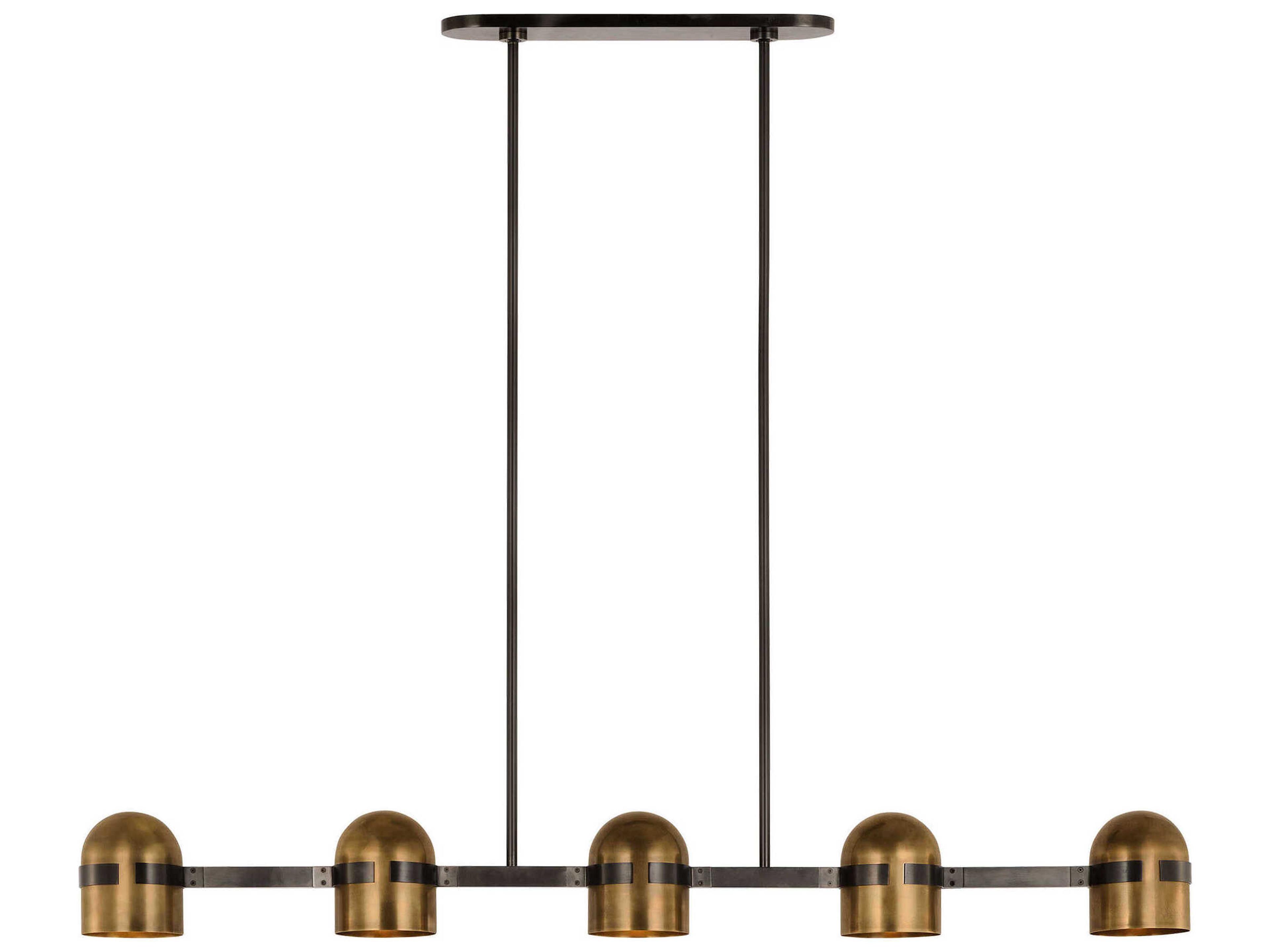 Octavia X-Large Linear Chandelier in Blackened Bronze and Brass
