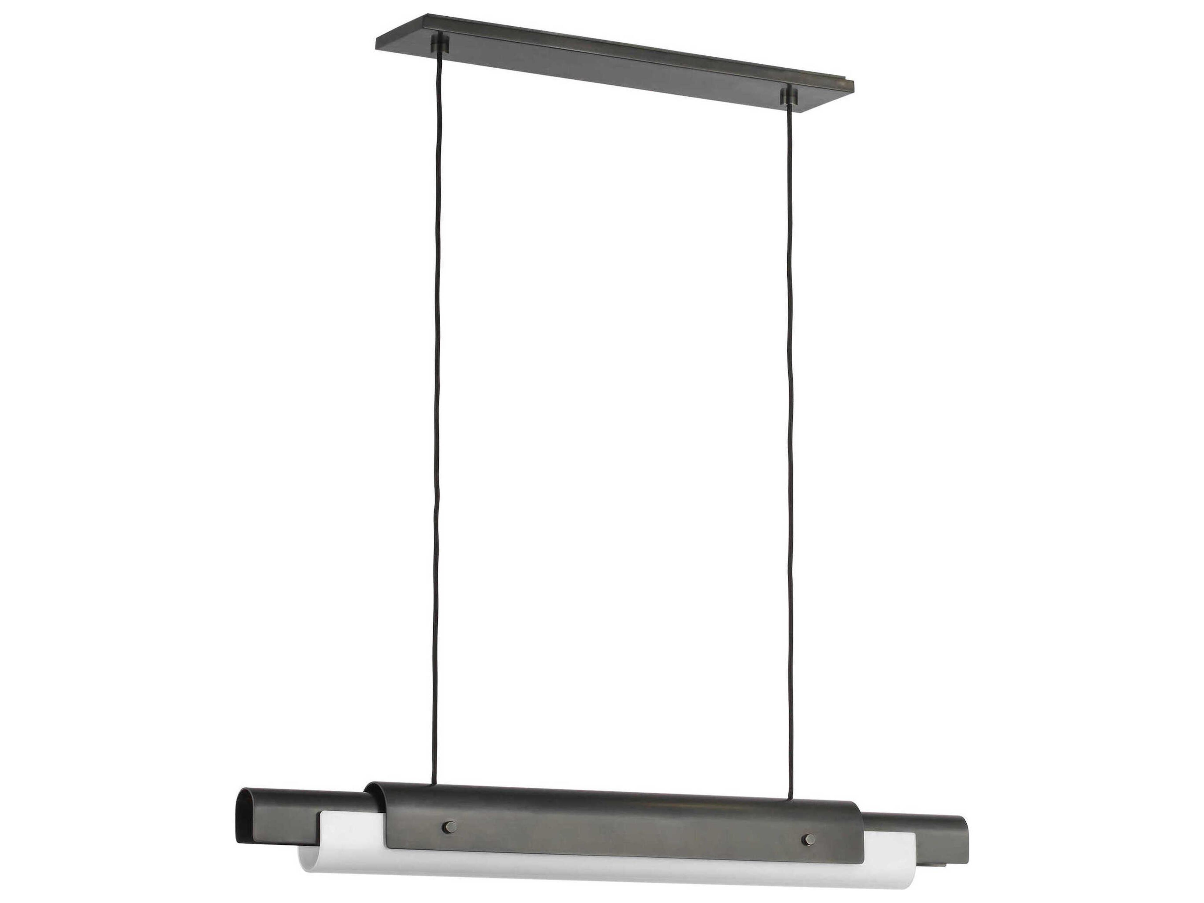 Visual Comfort Modern Ambrose 1-Light Bronze Linear Island Pendant