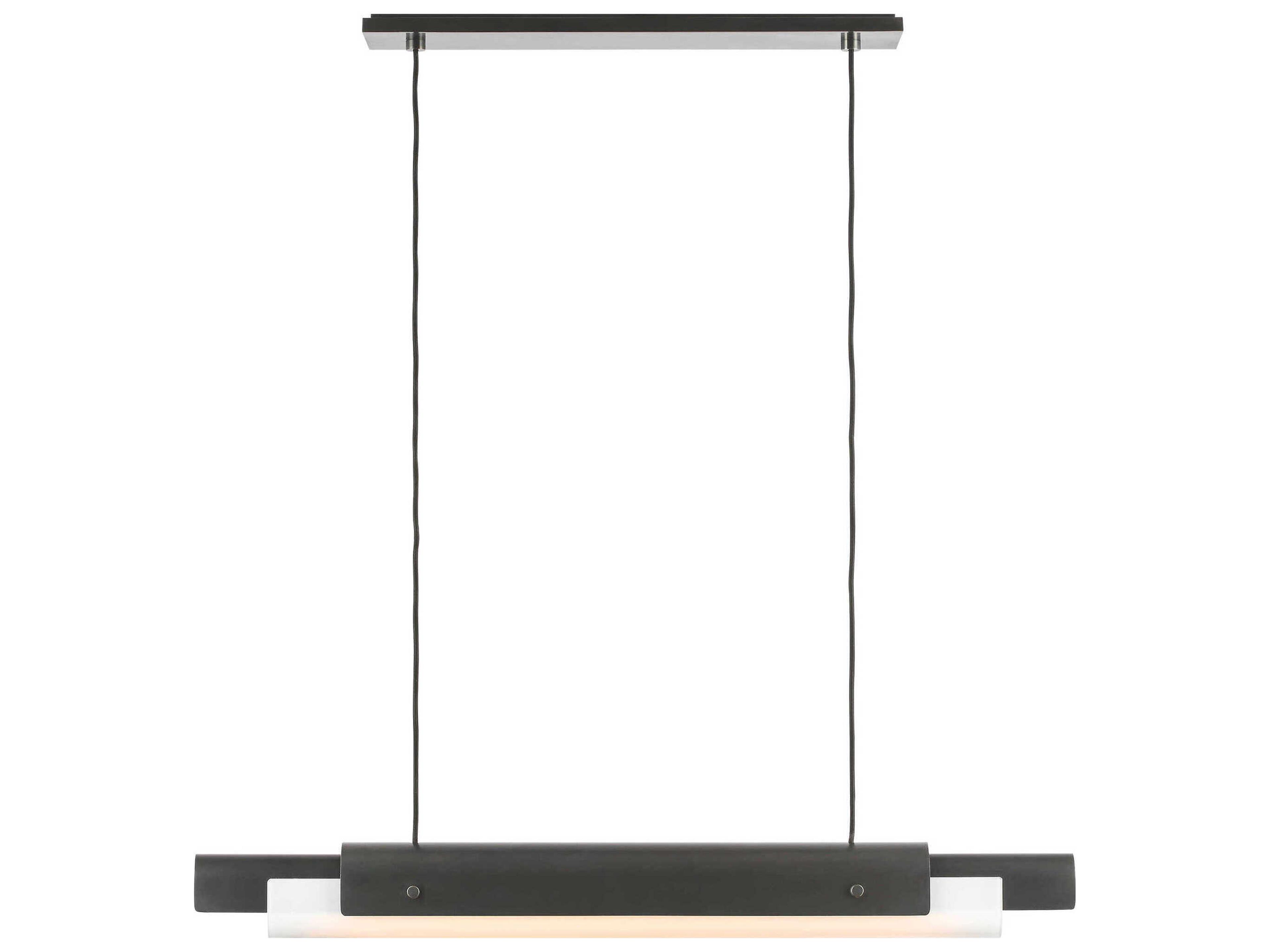 Visual Comfort Modern Ambrose 1-Light Bronze Linear Island Pendant