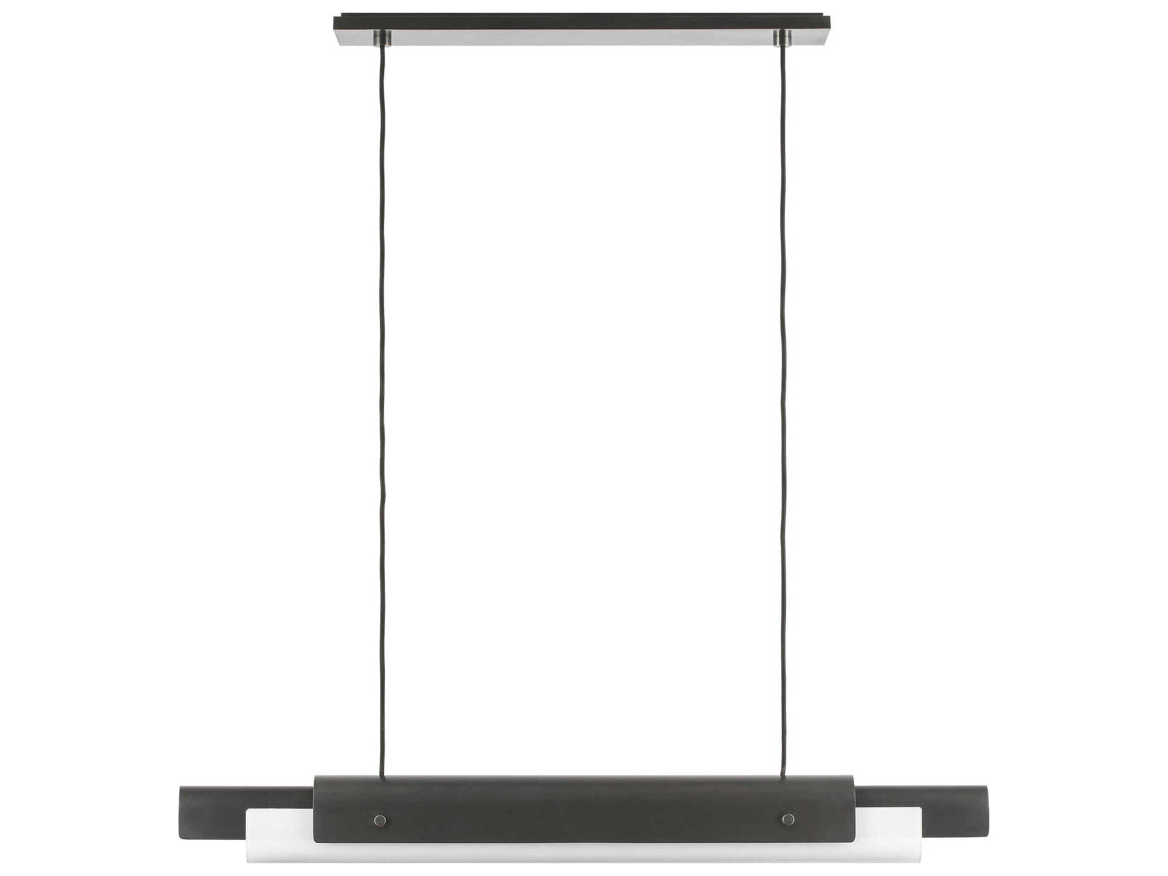 Visual Comfort Modern Ambrose 1-Light Bronze Linear Island Pendant