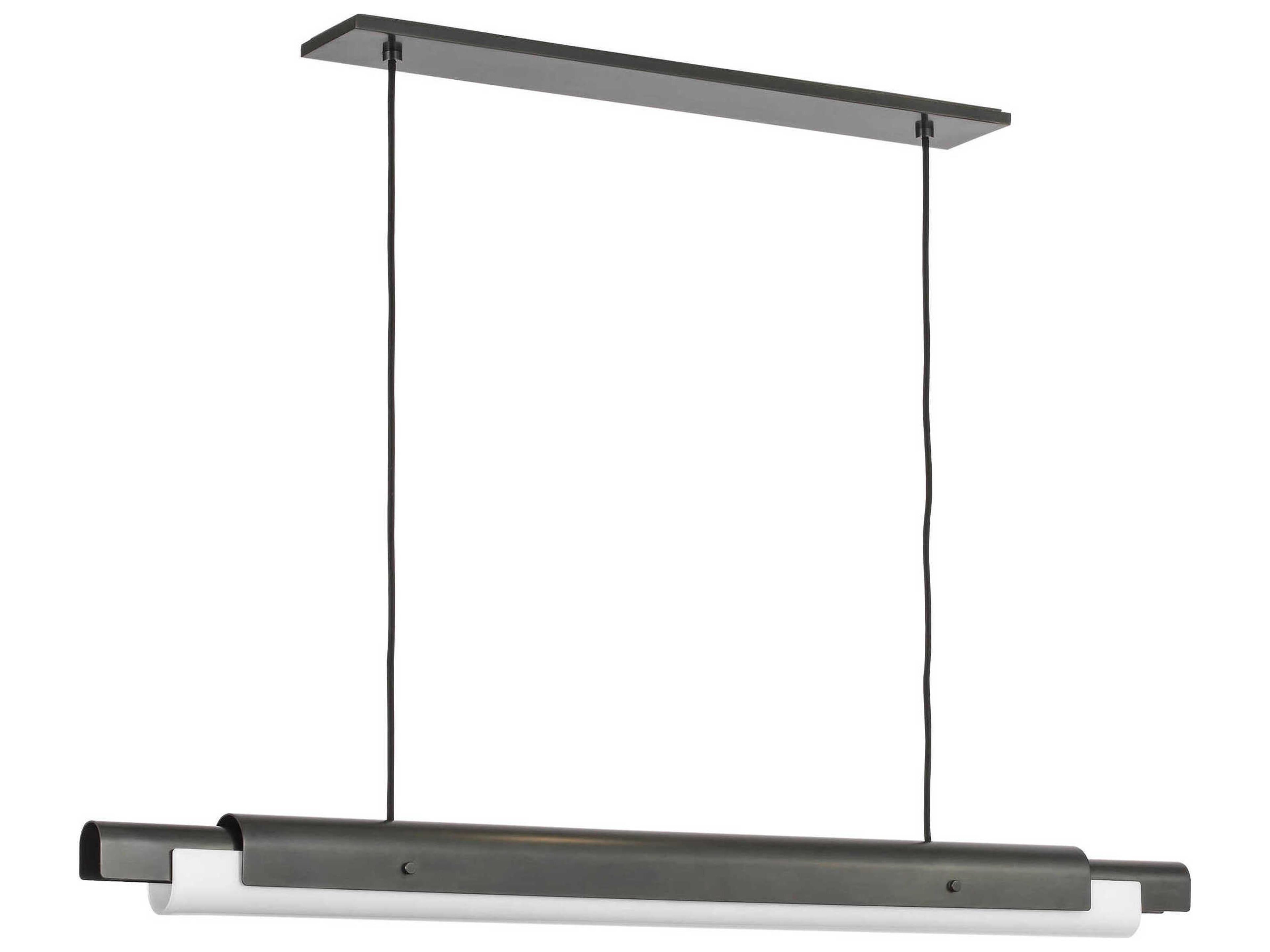 Visual Comfort Modern Ambrose 1-Light Bronze Linear Island Pendant