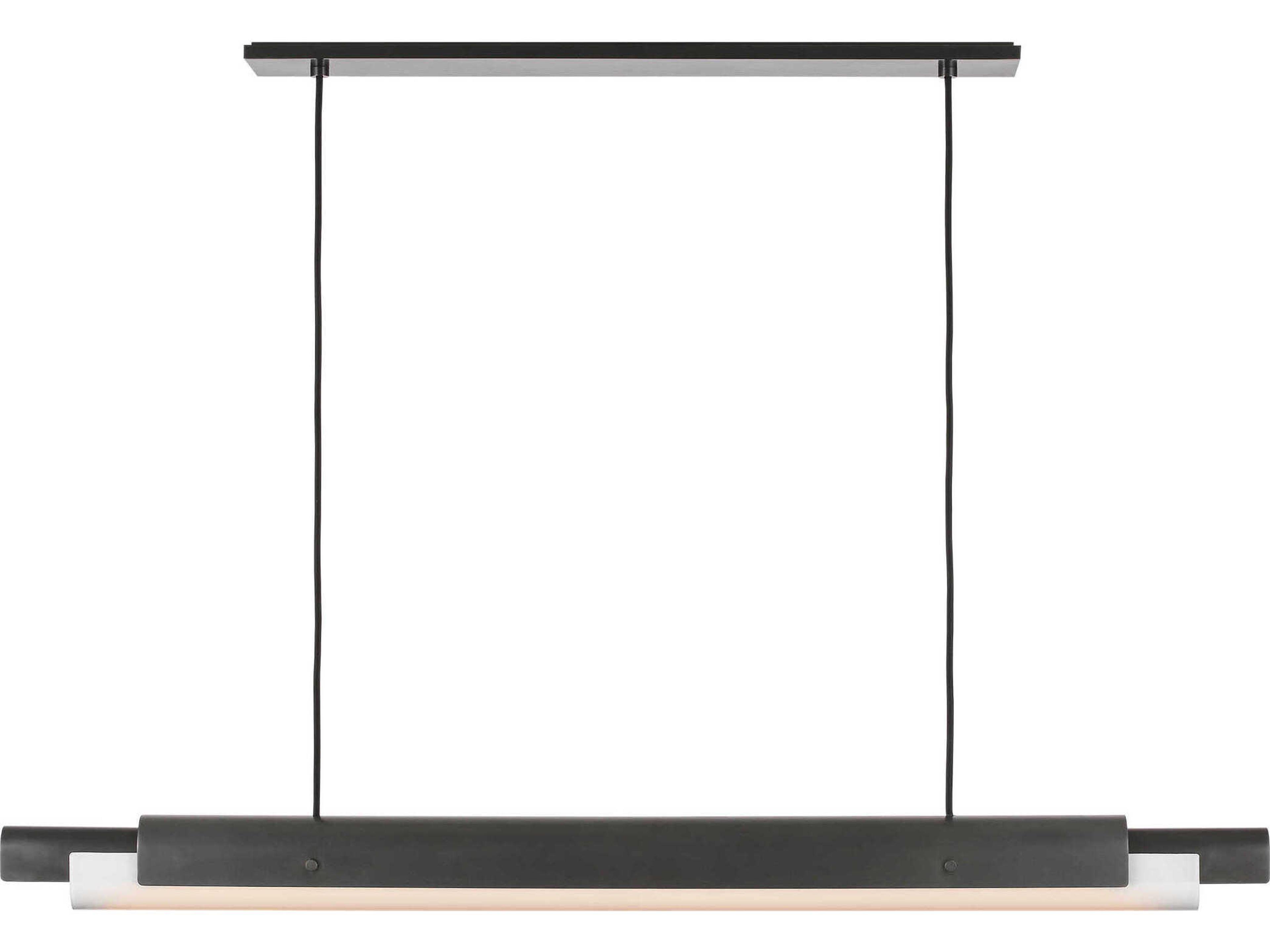 Visual Comfort Modern Ambrose 1-Light Bronze Linear Island Pendant