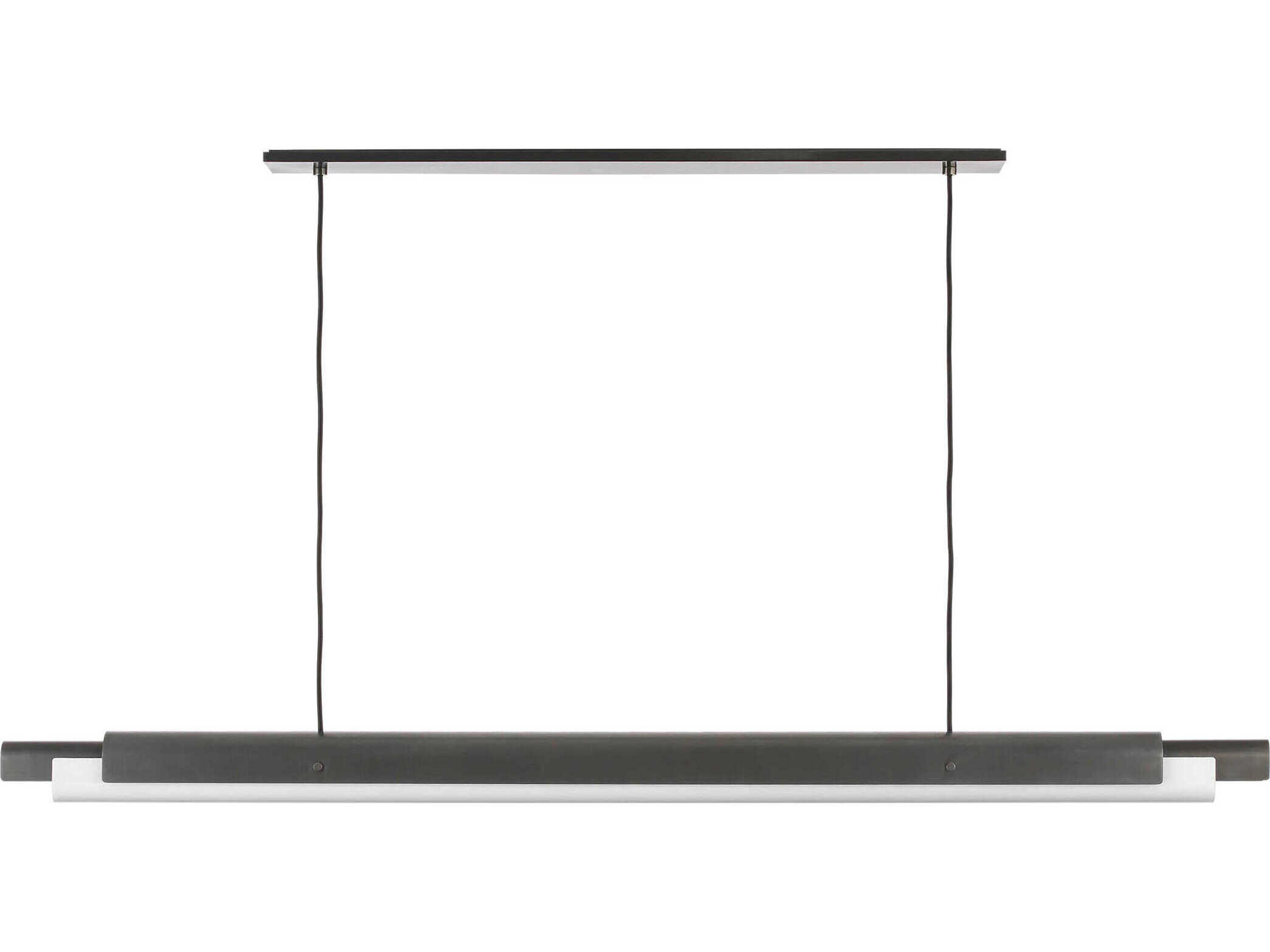 Visual Comfort Modern Ambrose 1-Light Bronze Linear Island Pendant