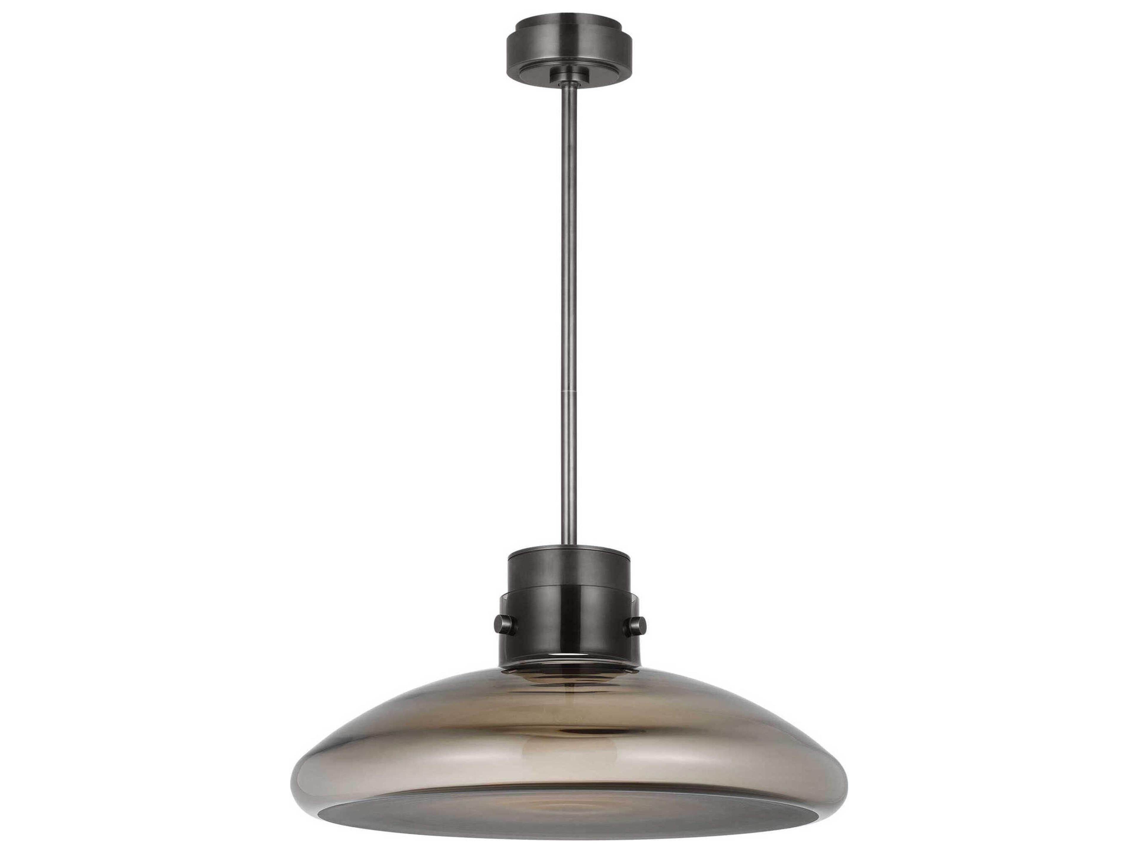 Visual Comfort Modern Morgan 1-Light Burnished Bronze Pendant
