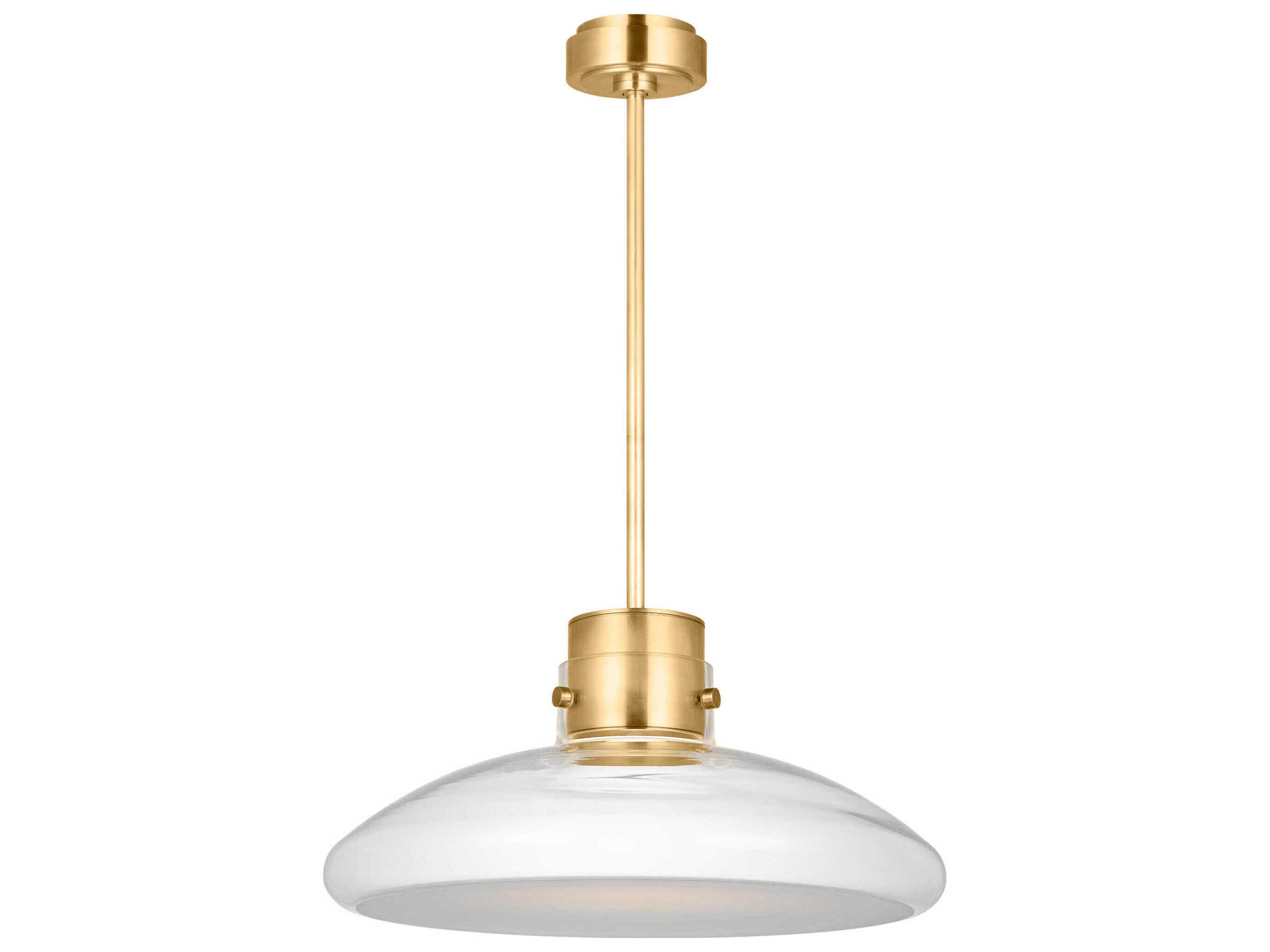Visual Comfort Modern Morgan 1-Light Brass Pendant