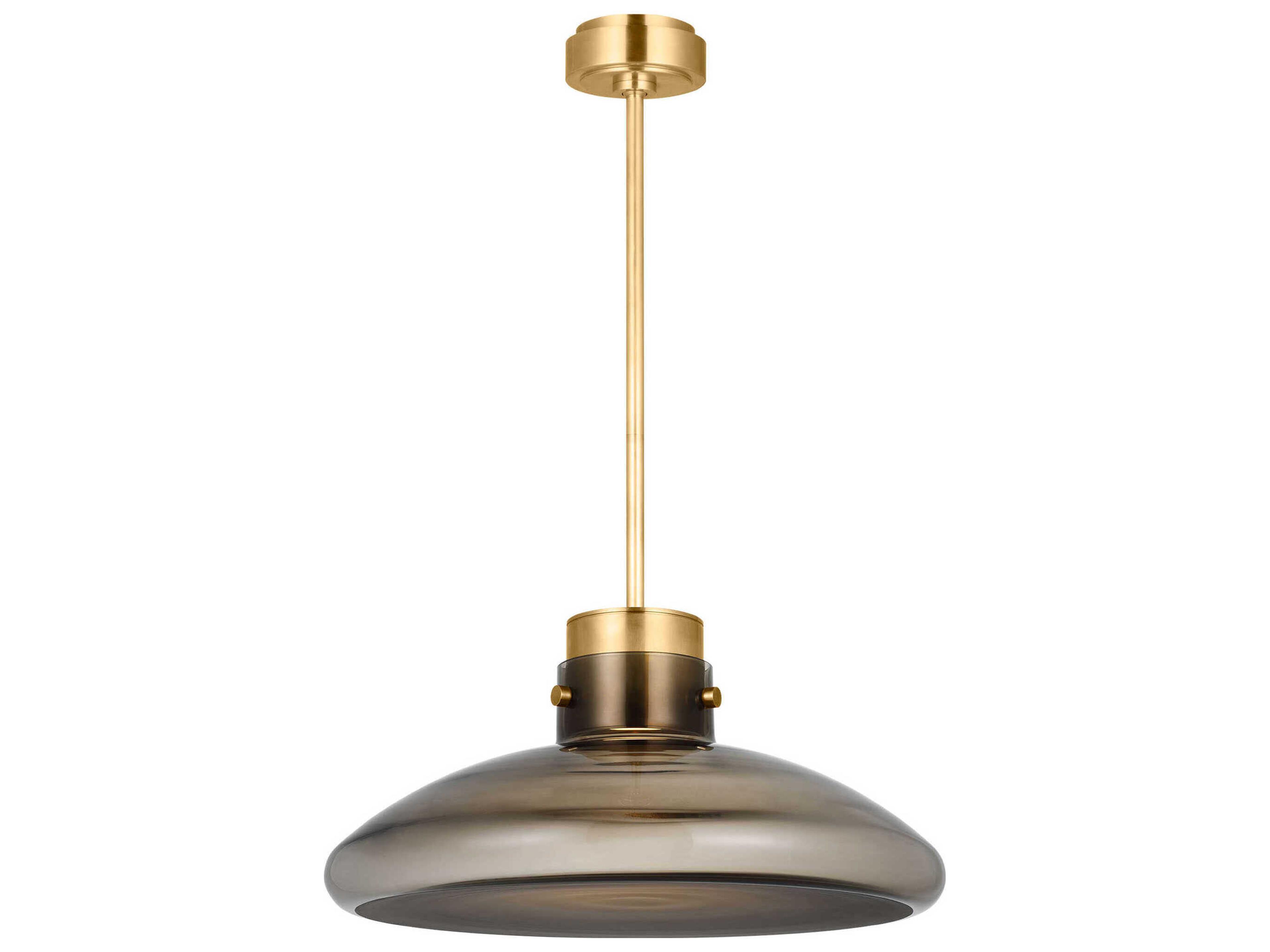 Visual Comfort Modern Morgan 1-Light Brass Pendant