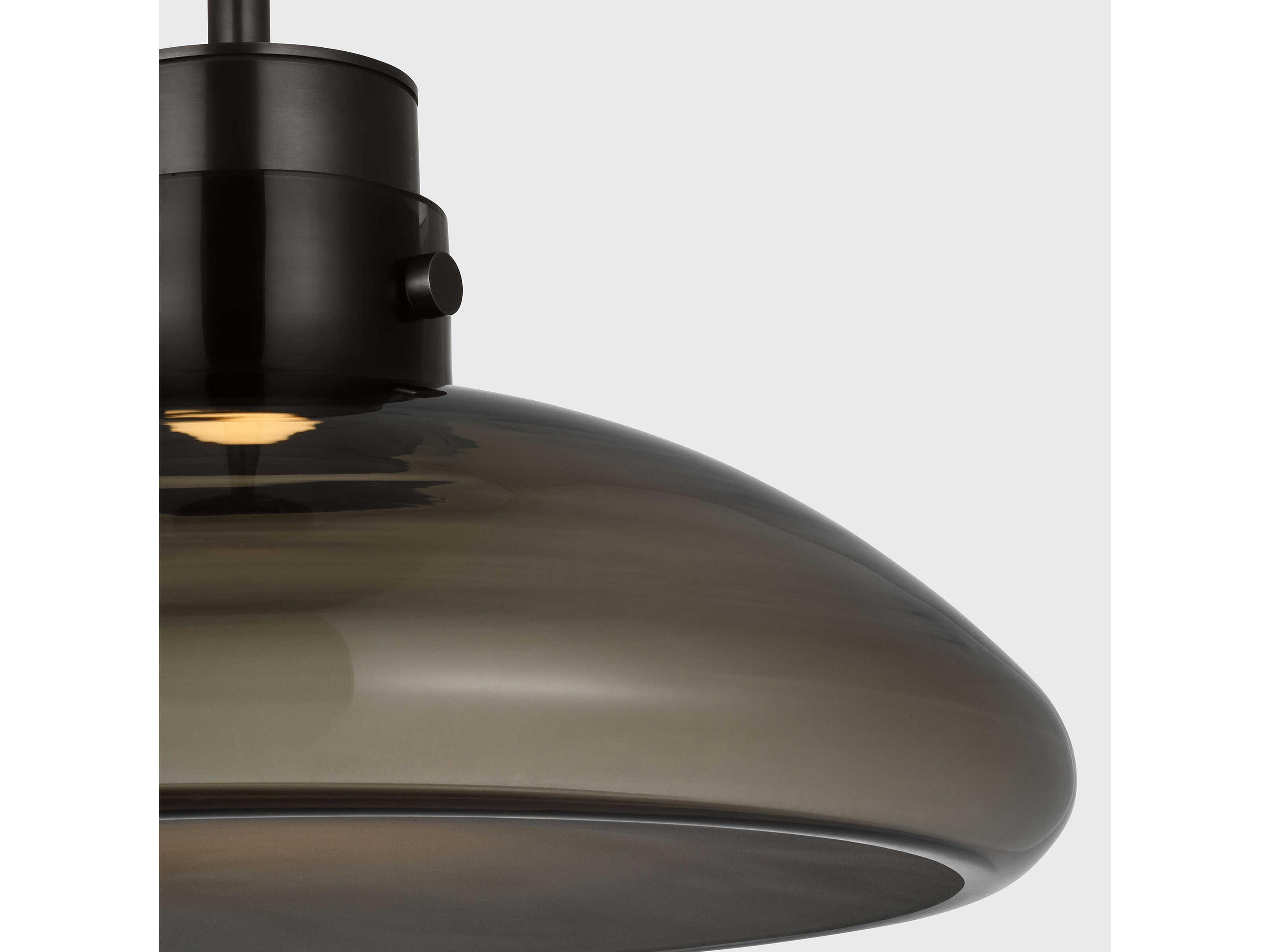 Visual Comfort Modern Morgan 1-Light Burnished Bronze Pendant