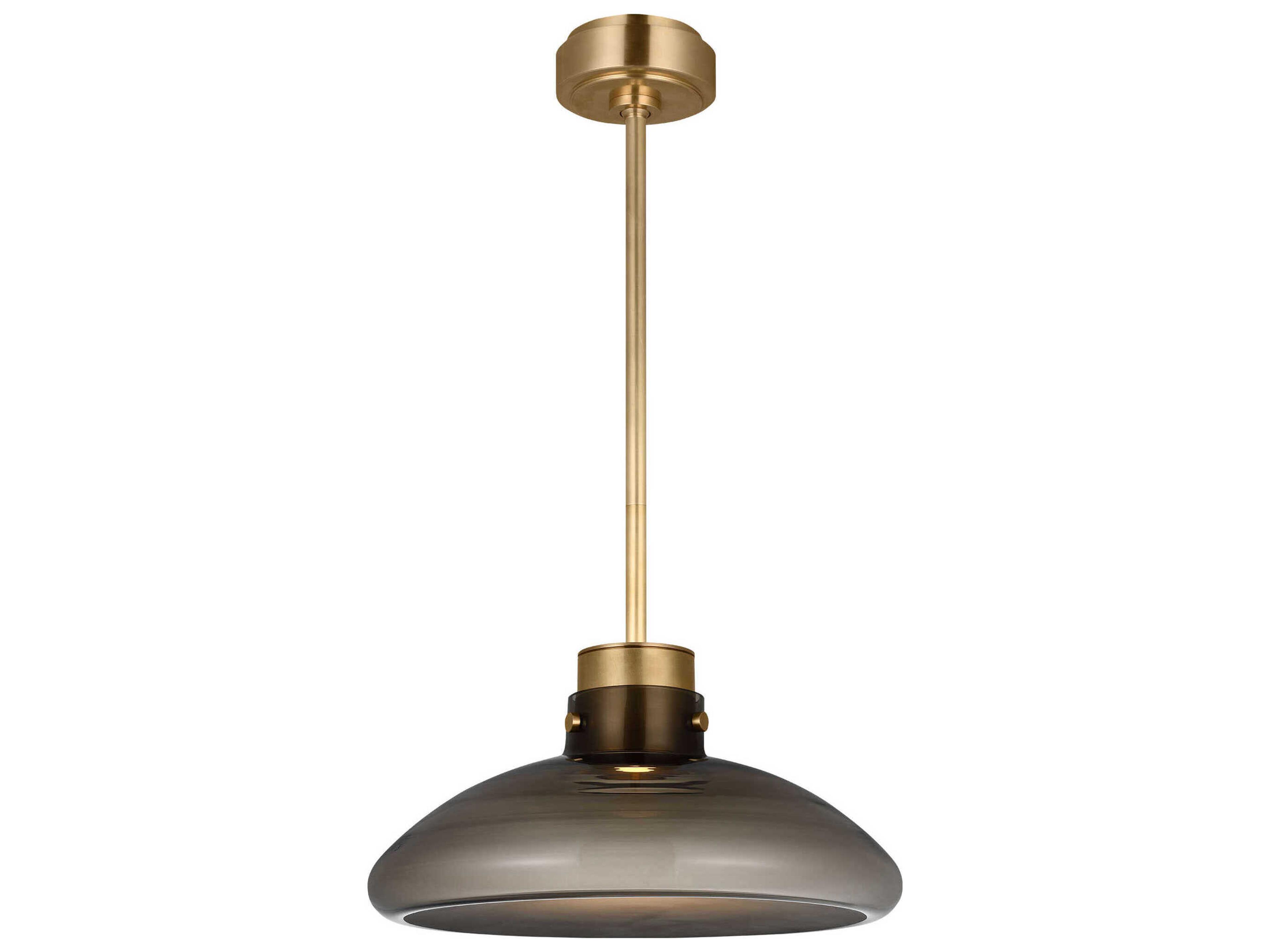Visual Comfort Modern Morgan 1-Light Brass Pendant