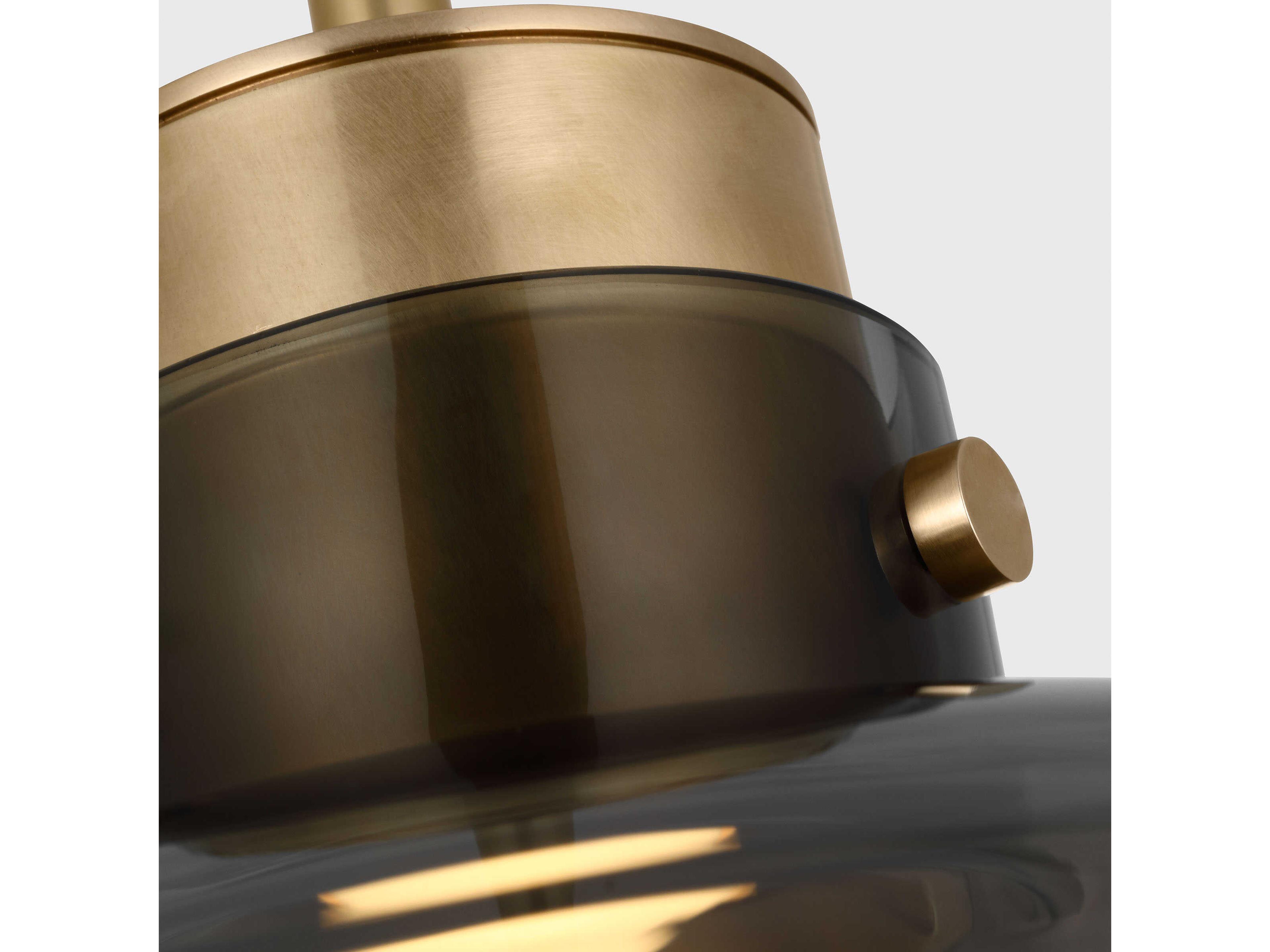 Visual Comfort Modern Morgan 1-Light Brass Pendant