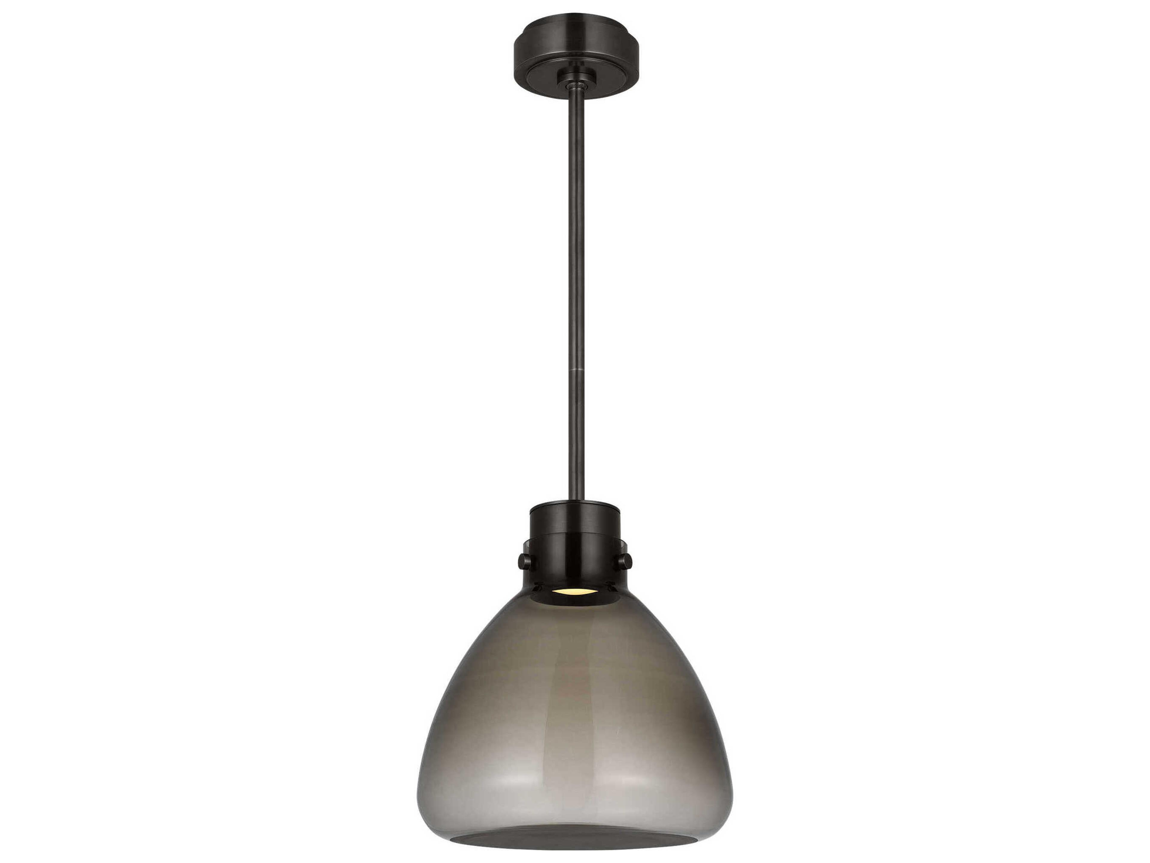 Visual Comfort Modern Morgan 1-Light Burnished Bronze Mini Pendant
