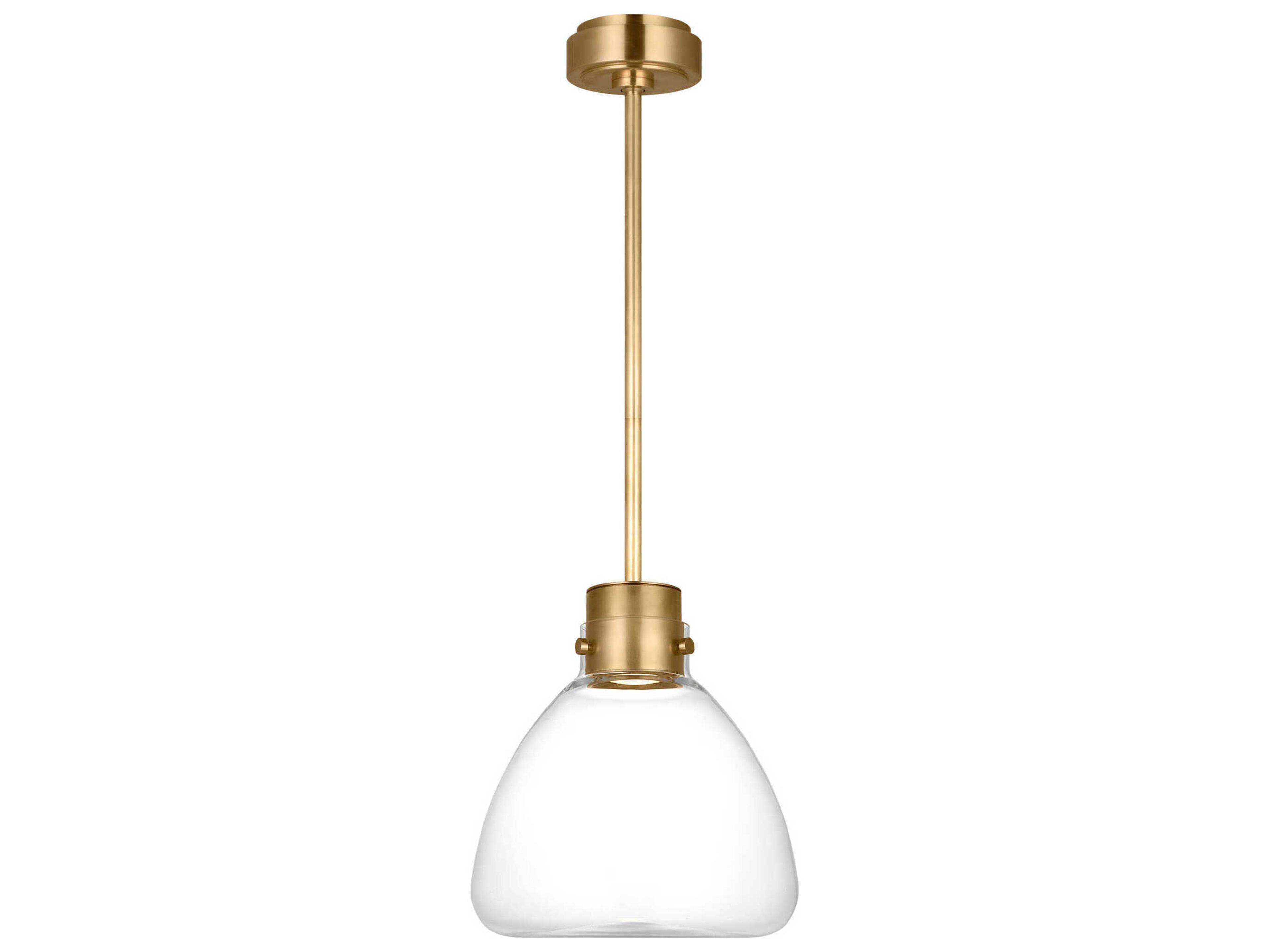 Morgan 1-Light Brass Mini Pendant
