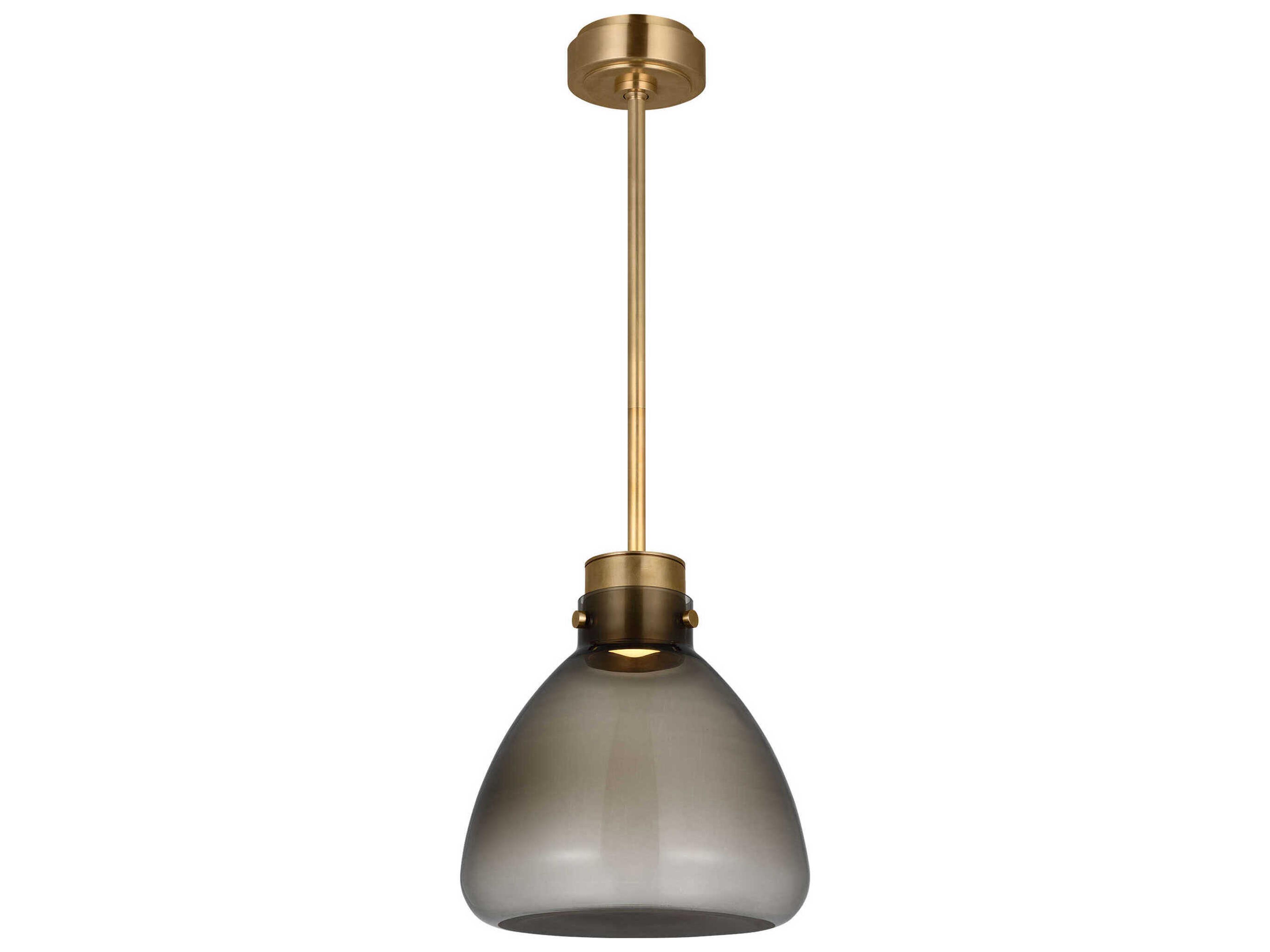 Visual Comfort Modern Morgan 1-Light Brass Mini Pendant
