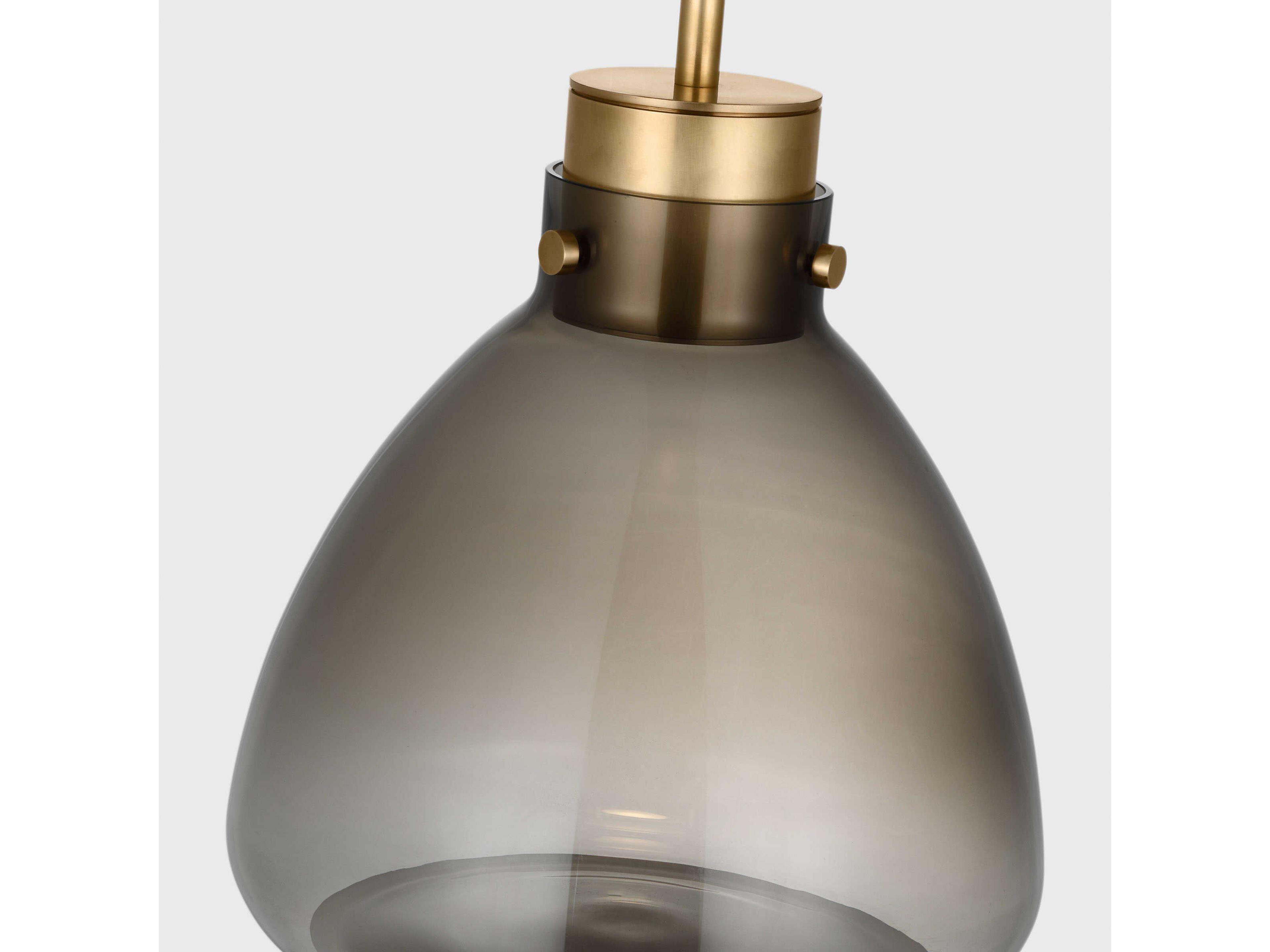Visual Comfort Modern Morgan 1-Light Brass Mini Pendant