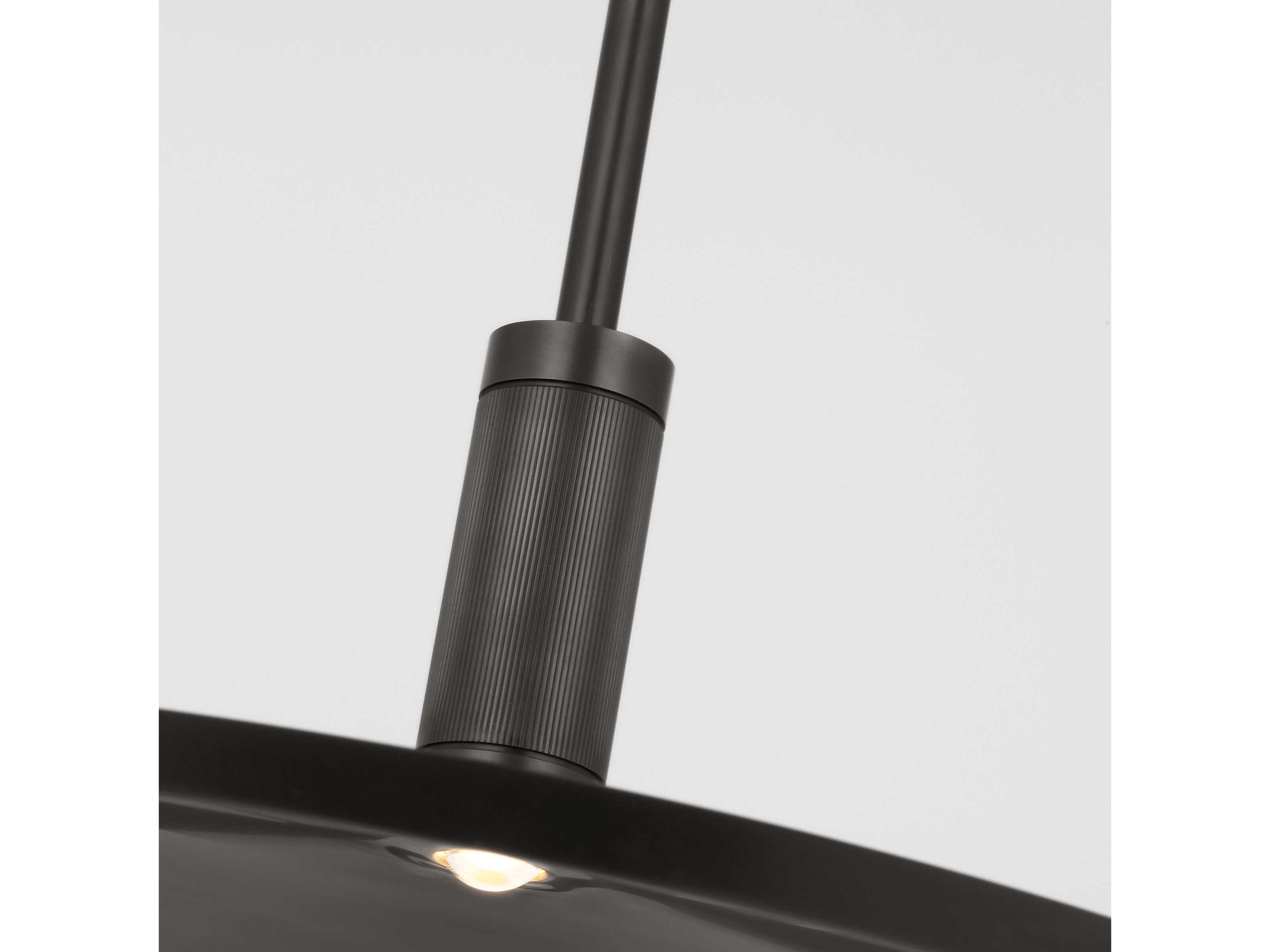 Visual Comfort Modern Saucer 1-Light Bronze And Darkened Brass Round Pendant