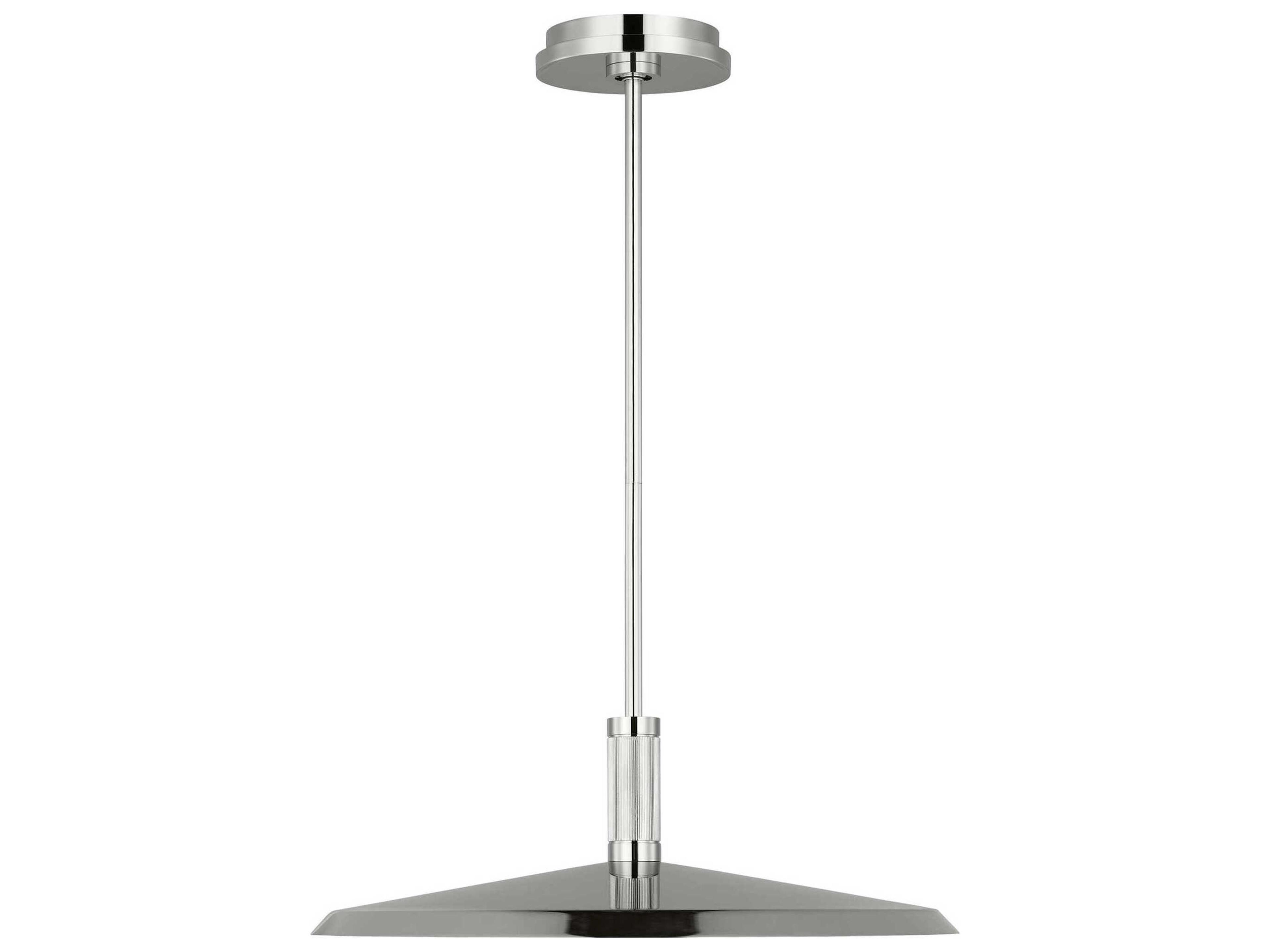 Saucer 1-Light Polished Nickel Round Pendant