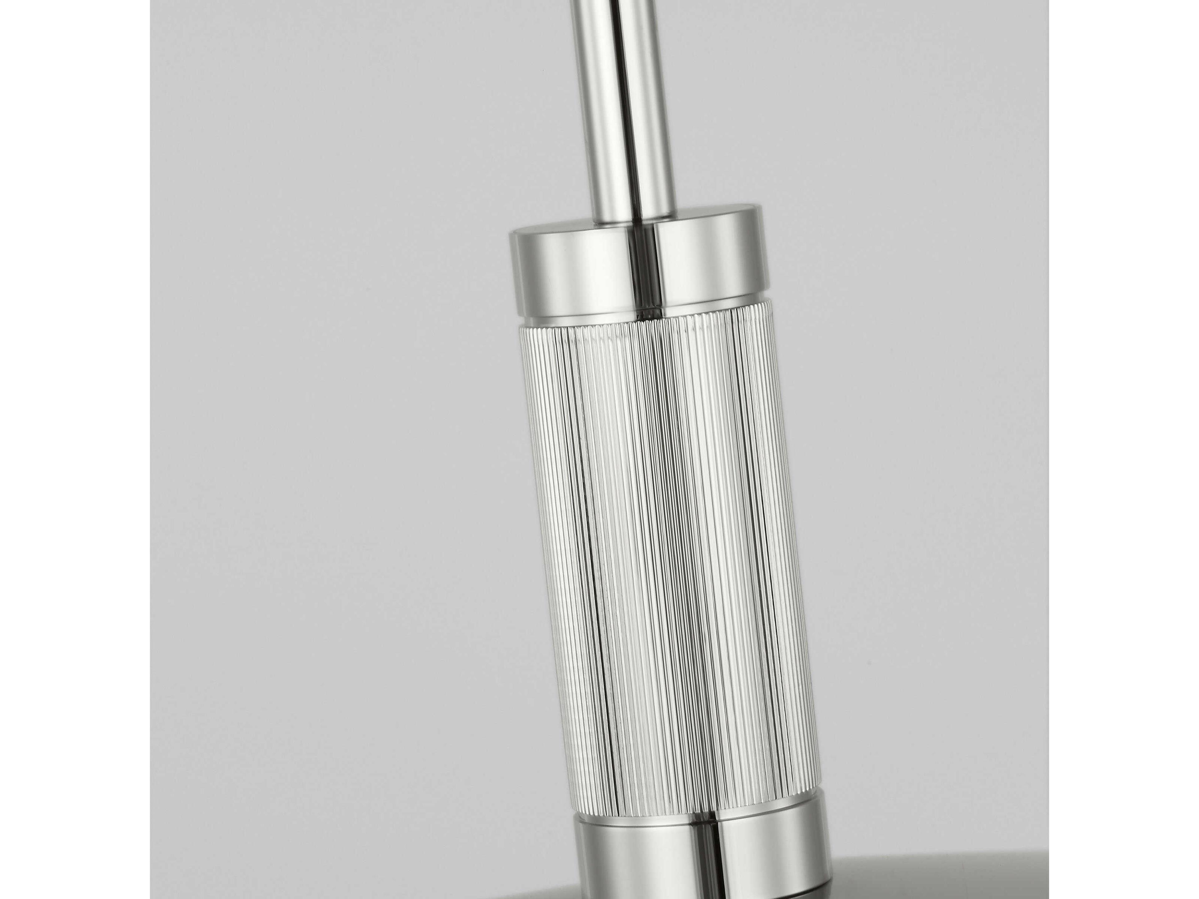 Visual Comfort Modern Saucer 1-Light Polished Nickel Round Pendant