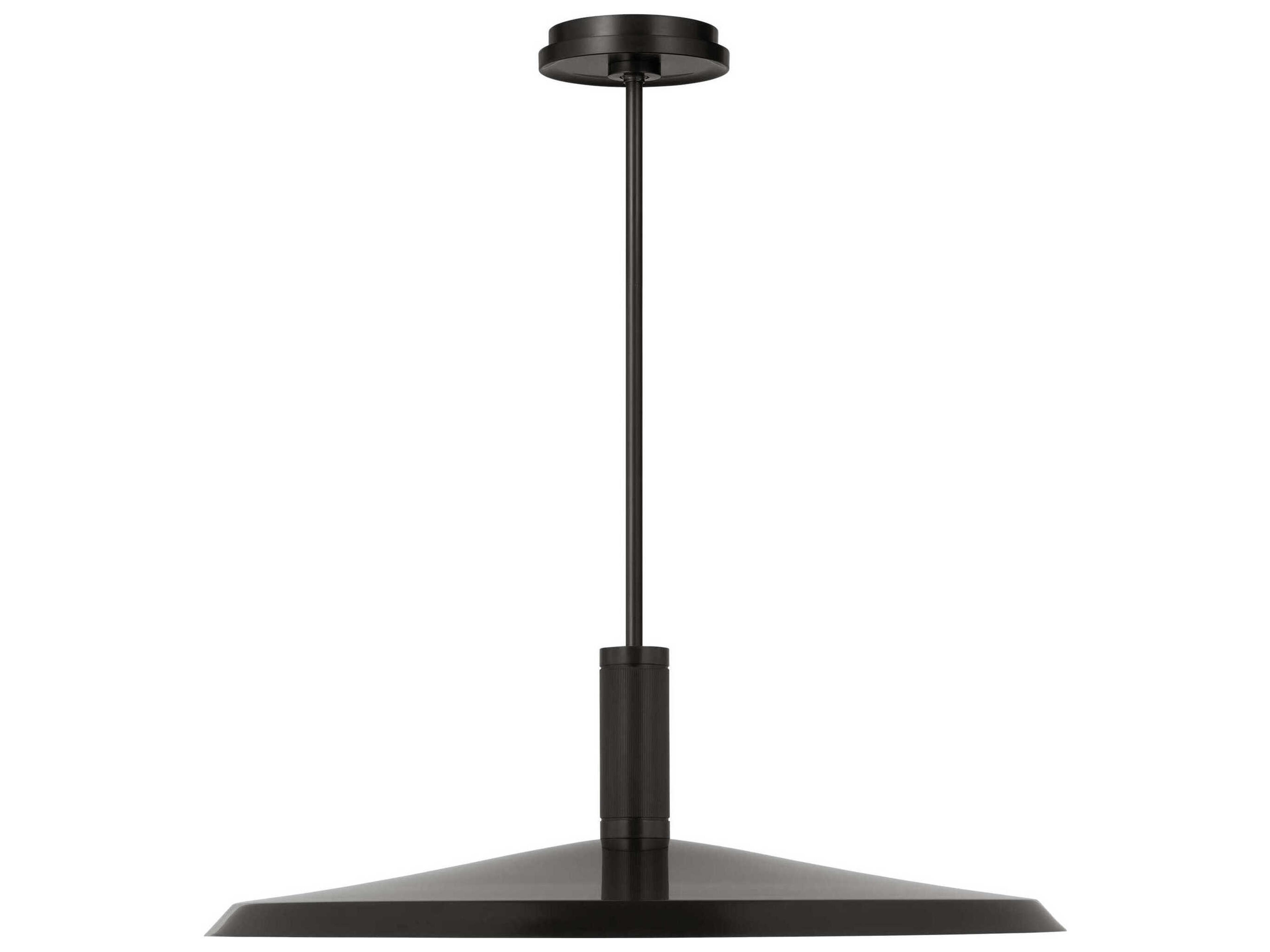 Saucer 1-Light Bronze Round Pendant