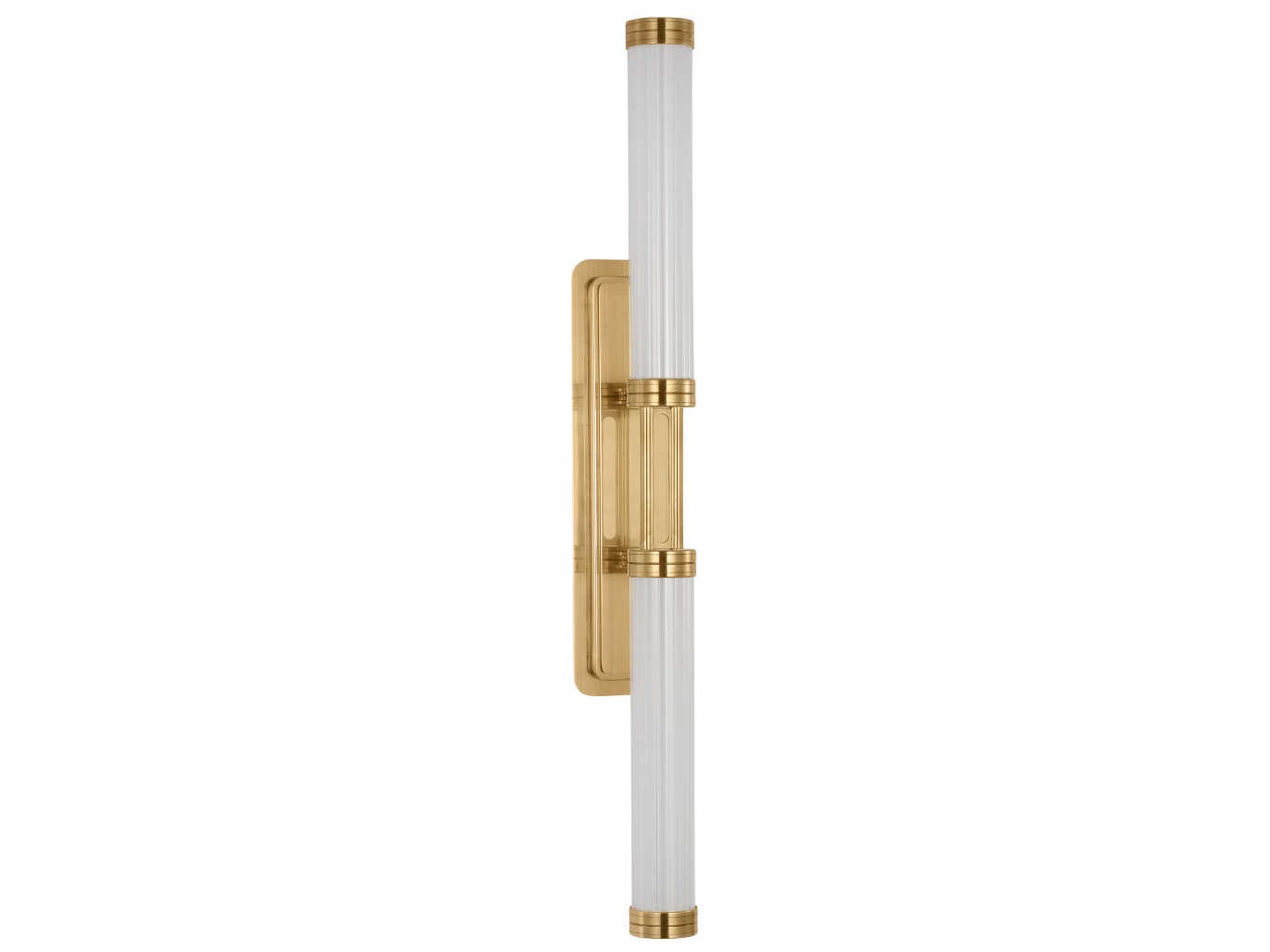 Visual Comfort Modern Alo 2-Light Polished Natural Brass Wall Sconce
