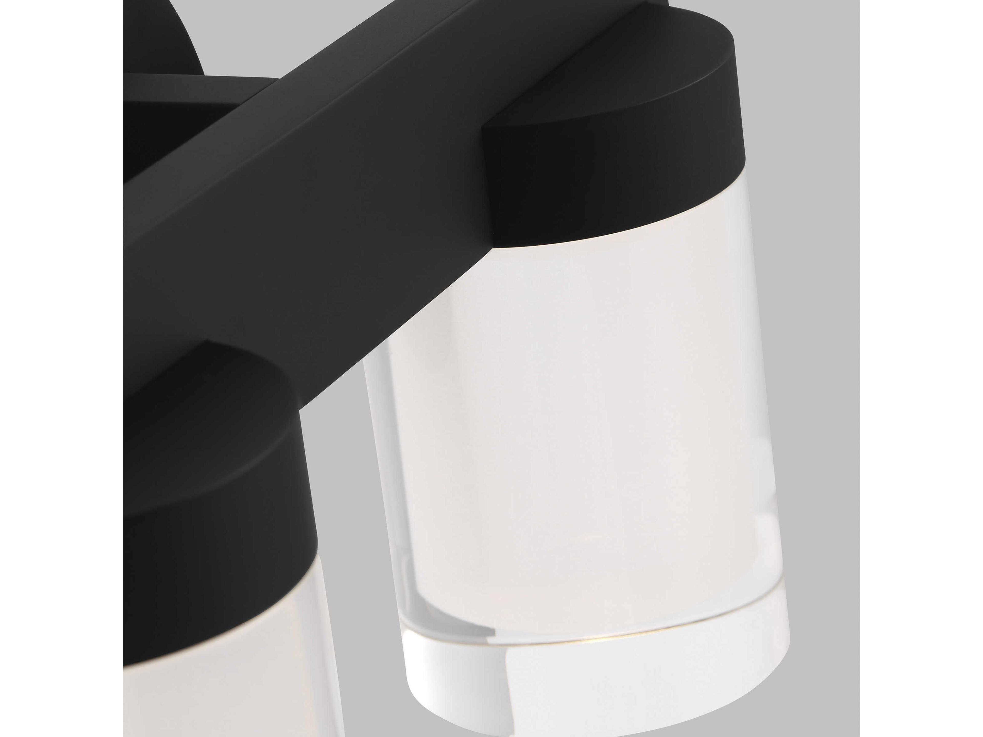 Visual Comfort Modern Esfera 2-Light Nightshade Black Vanity Light