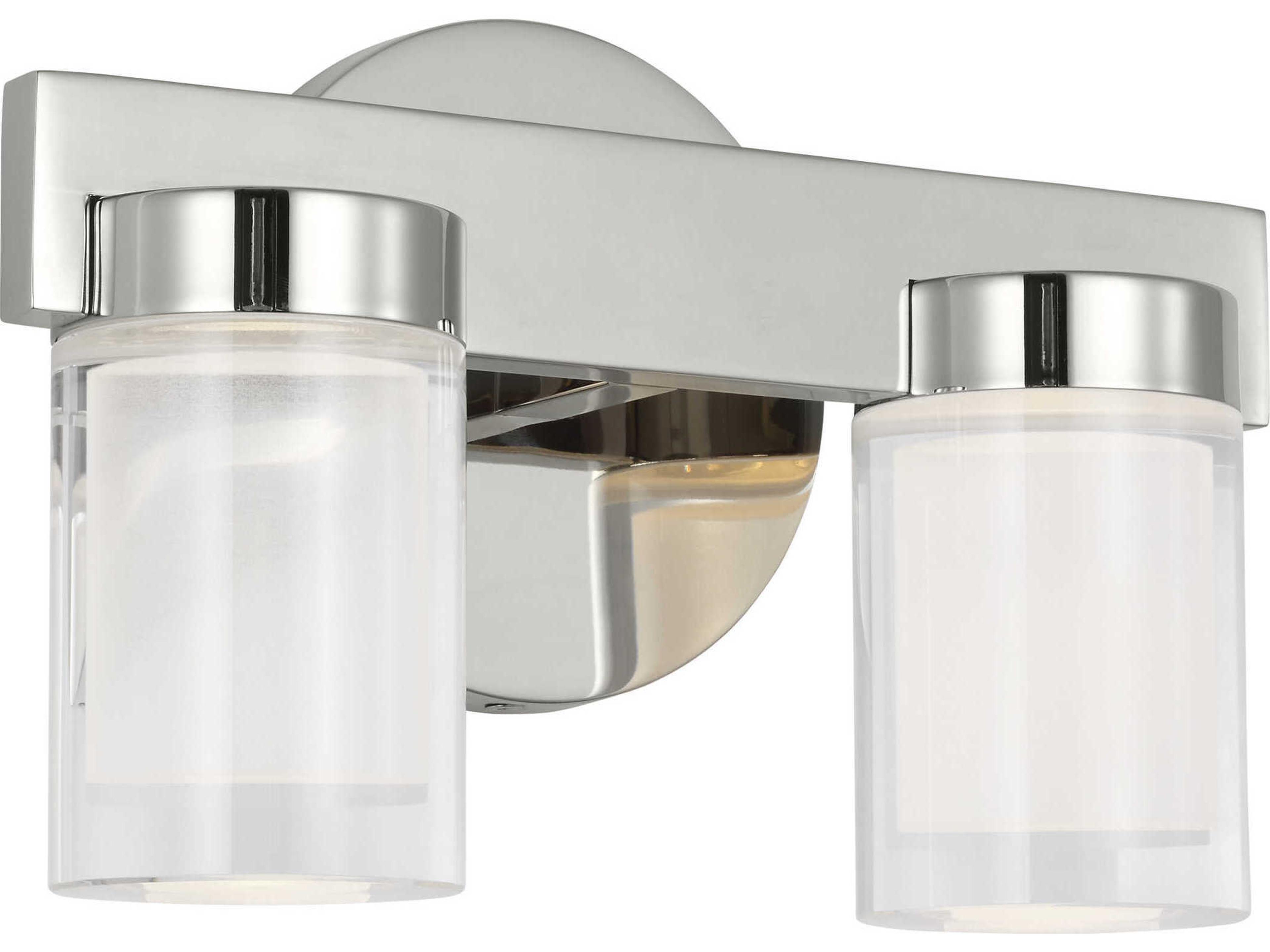 Esfera Collection LED Bath Light in Polished Nickel