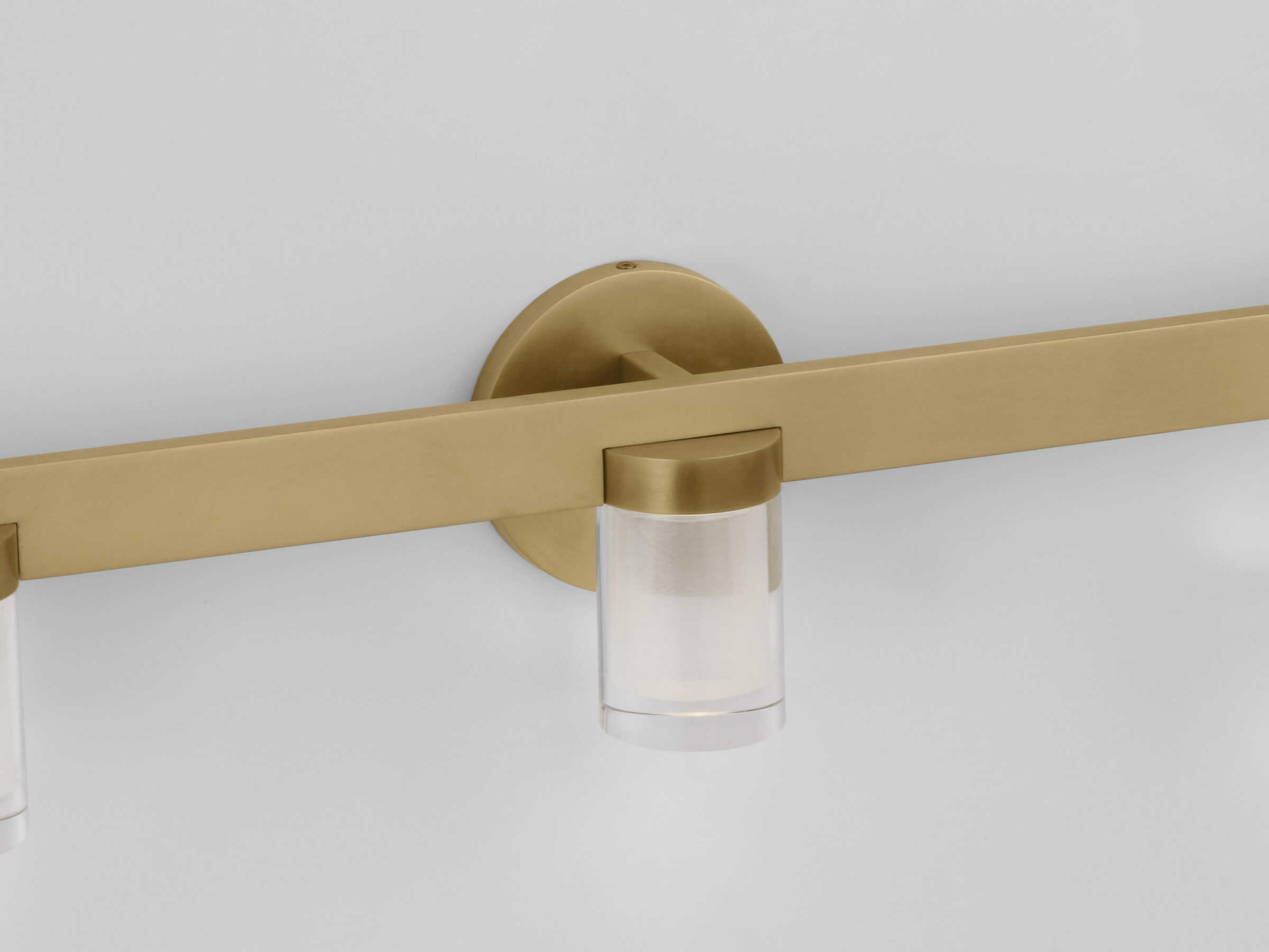 Visual Comfort Modern Esfera 3-Light Natural Brass Vanity Light