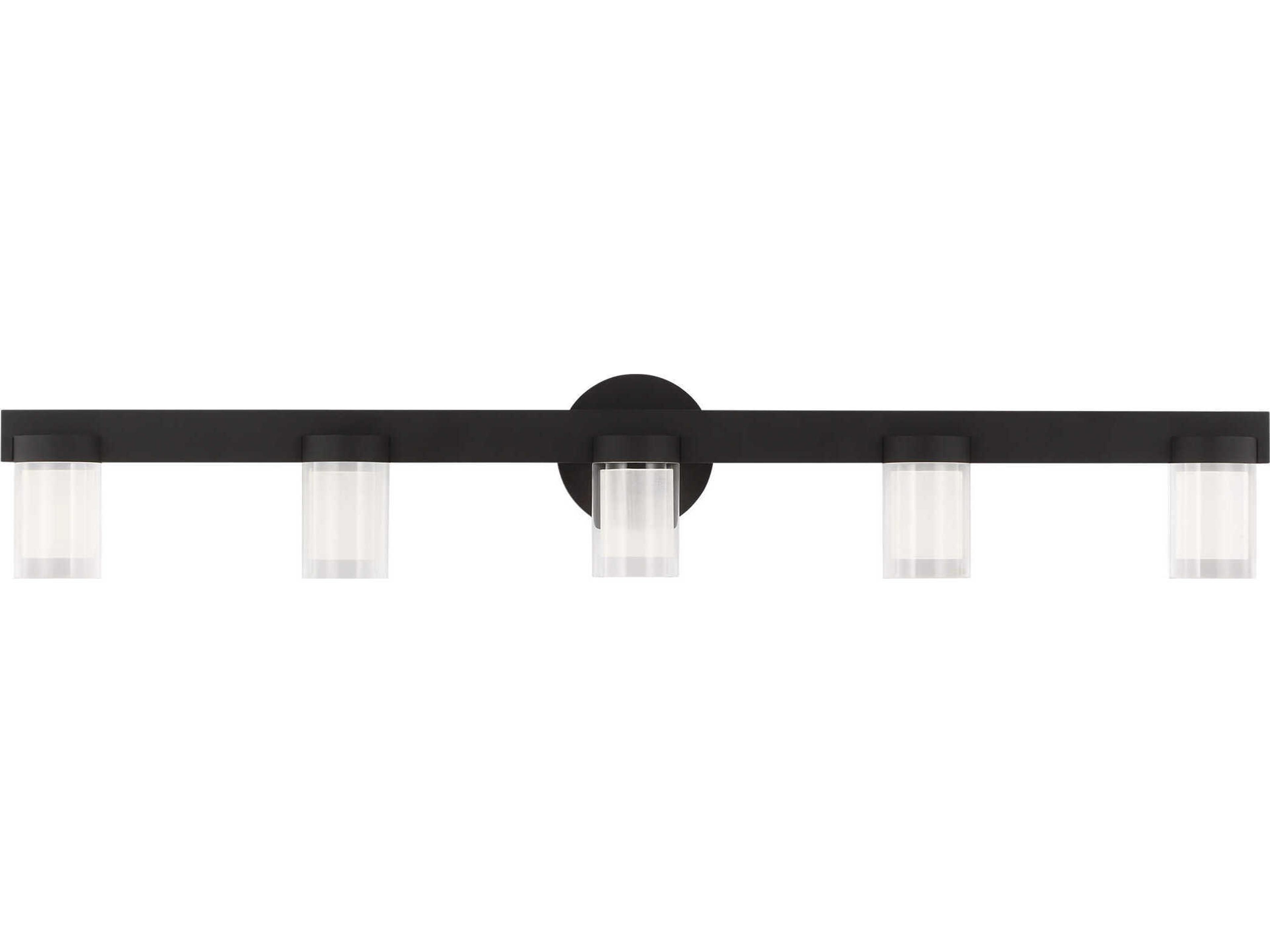 Visual Comfort Modern Esfera 5-Light Nightshade Black Vanity Light