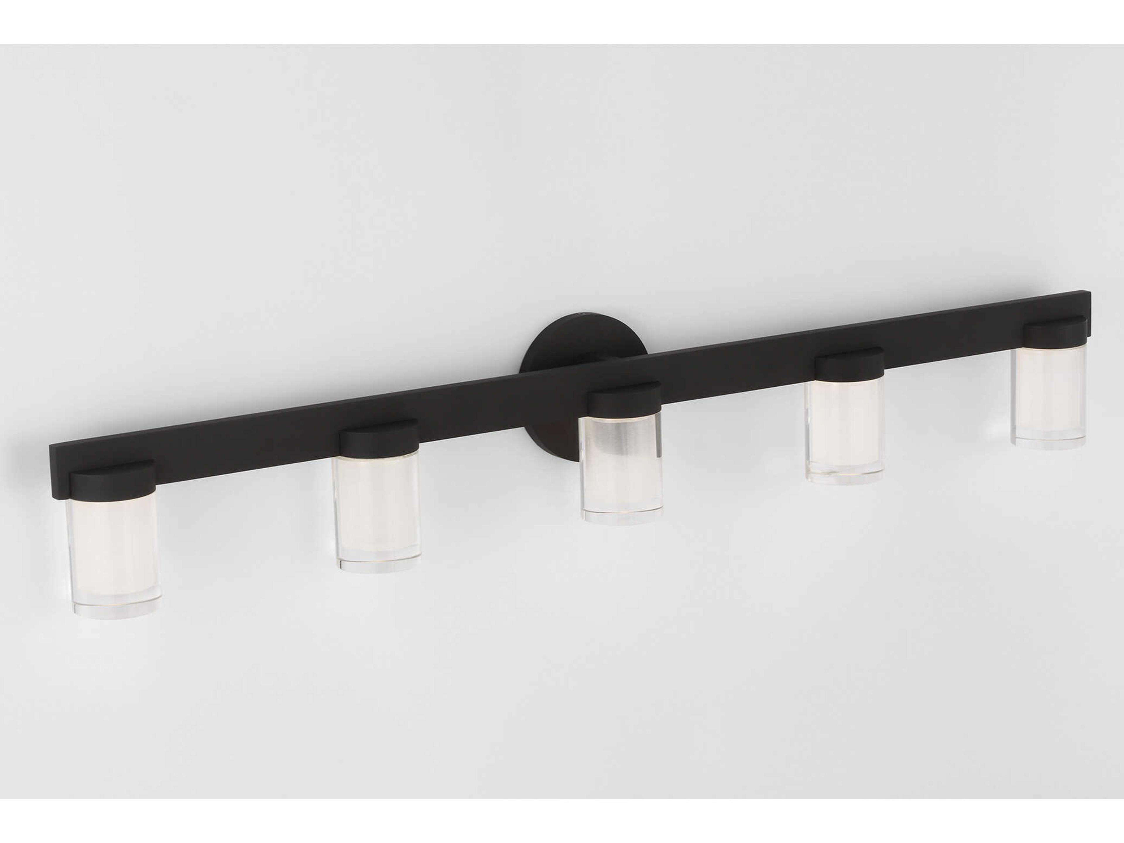 Visual Comfort Modern Esfera 5-Light Nightshade Black Vanity Light