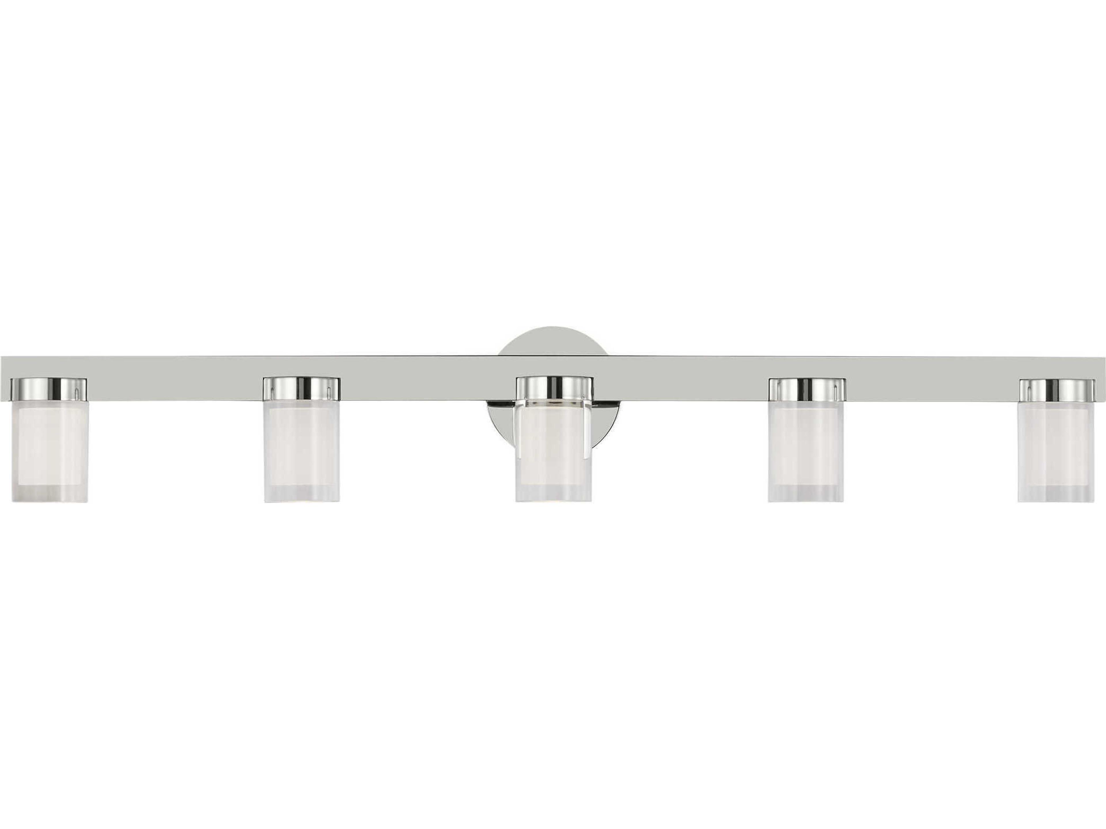 Visual Comfort Modern Esfera 5-Light Polished Nickel Vanity Light