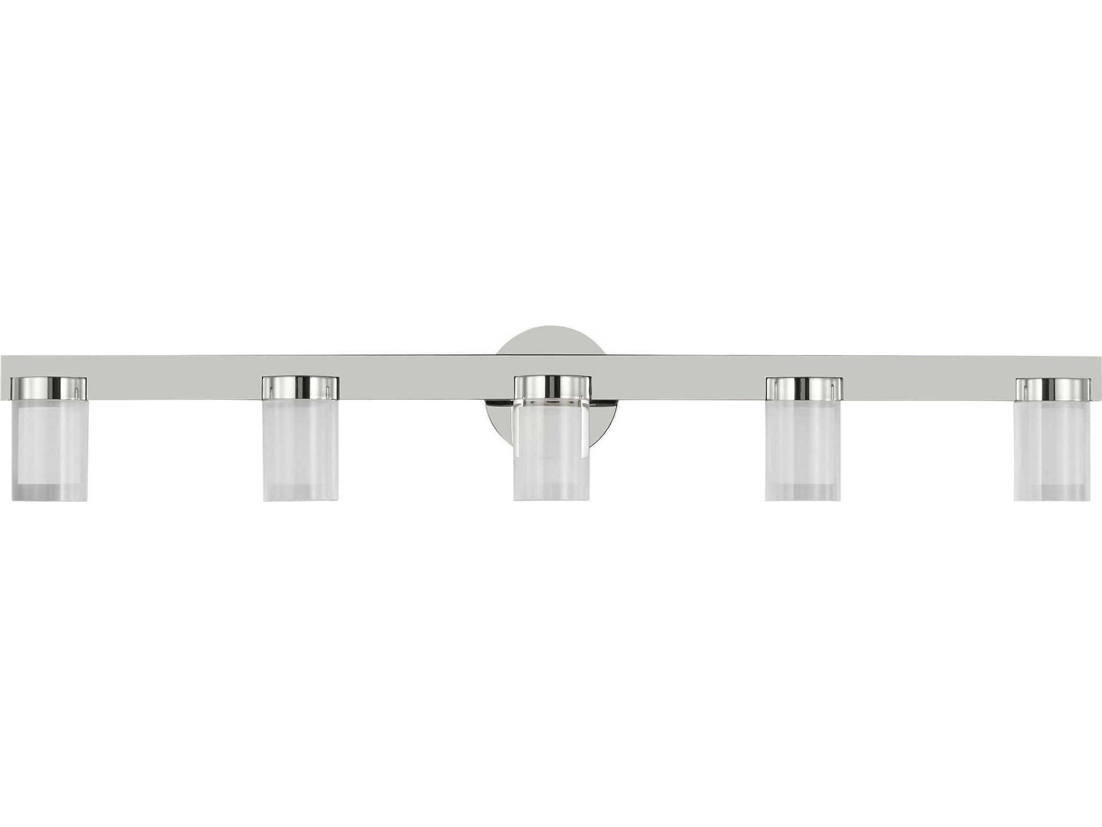 Visual Comfort Modern Esfera 5-Light Polished Nickel Vanity Light