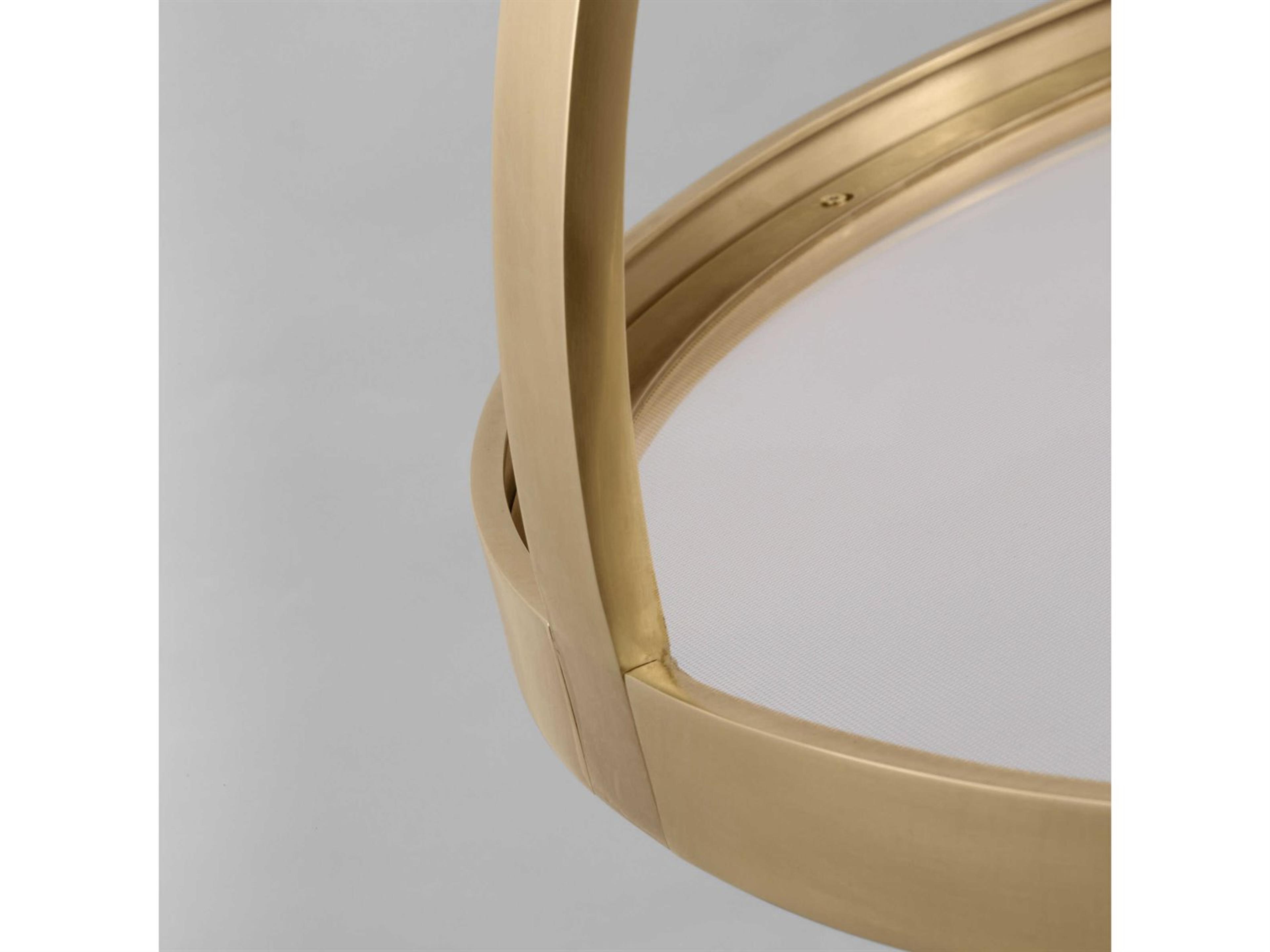 Visual Comfort Modern Cerne 1-Light Natural Brass Round Pendant