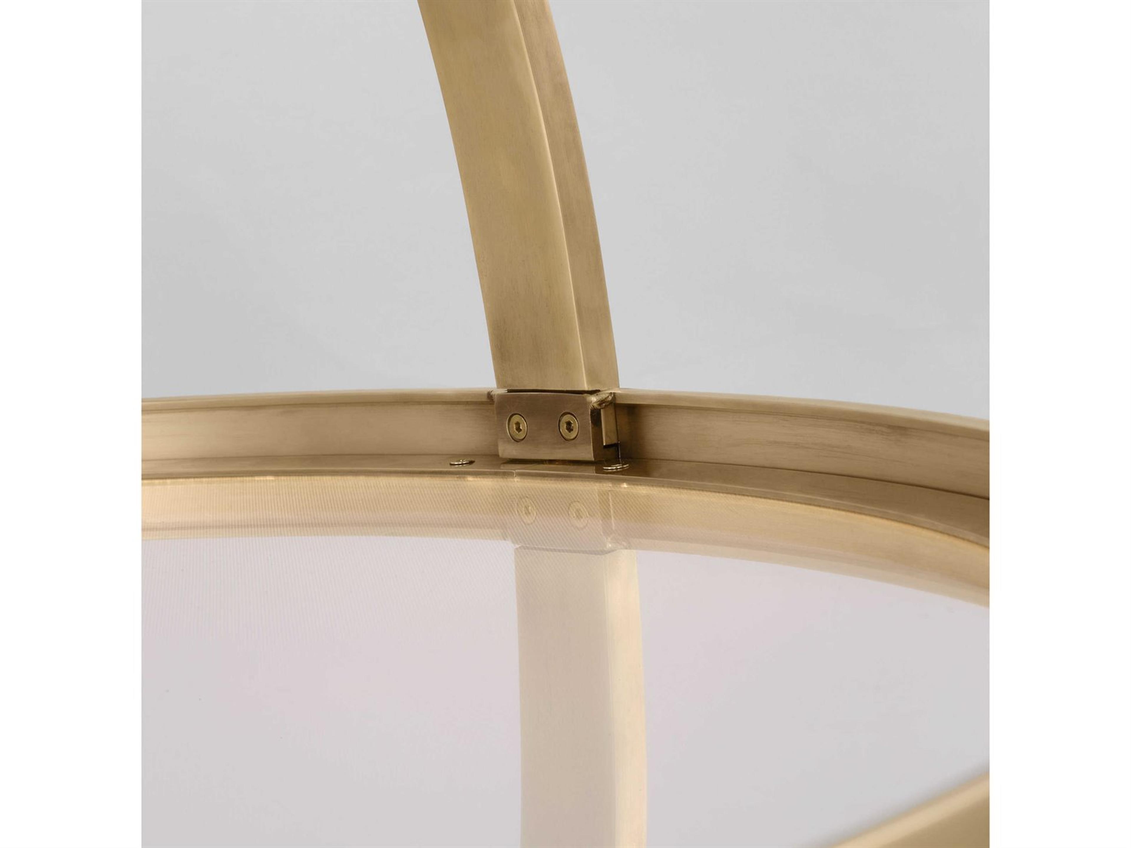 Visual Comfort Modern Cerne 1-Light Natural Brass Round Pendant