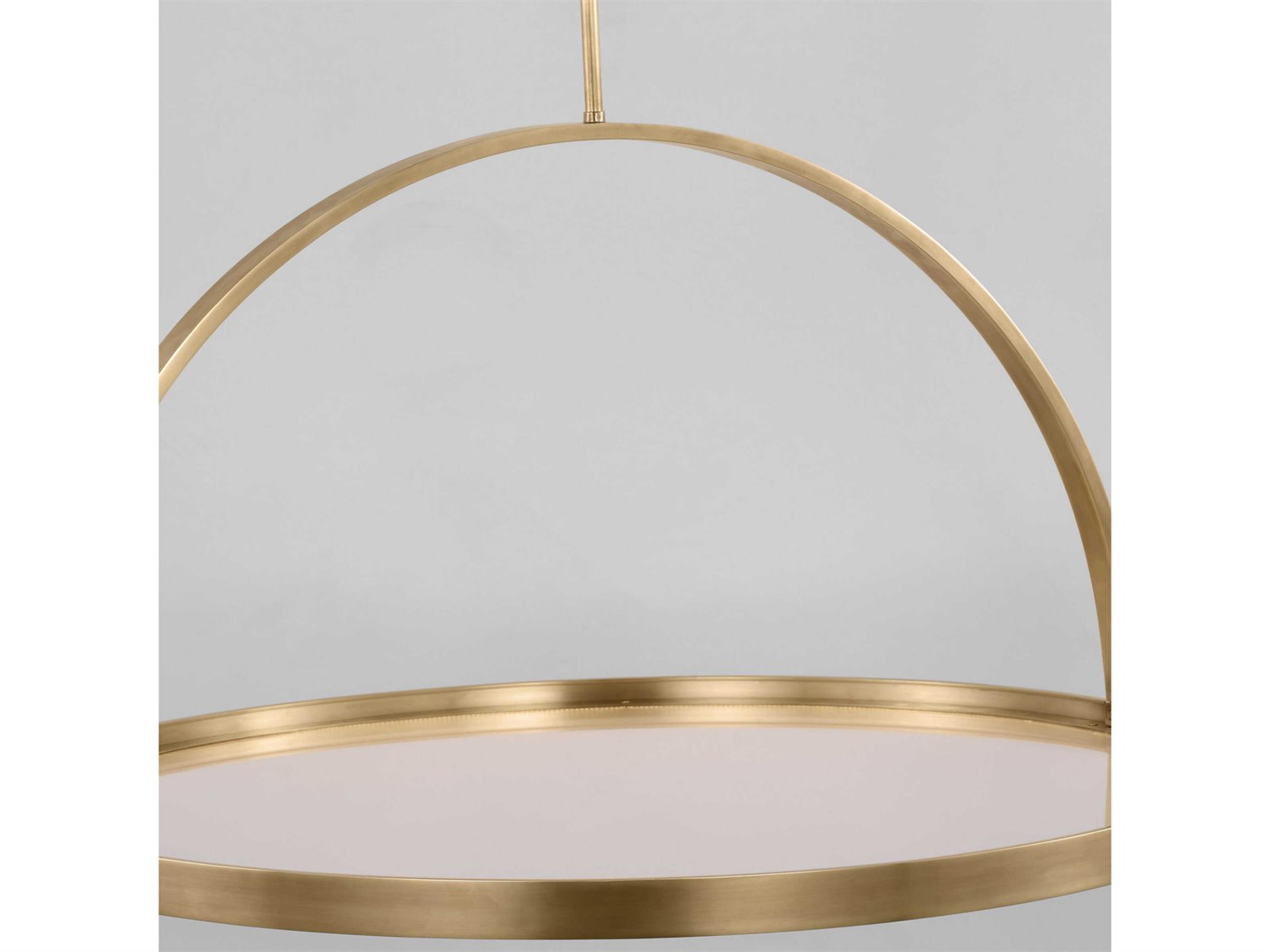 Visual Comfort Modern Cerne 1-Light Natural Brass Round Pendant