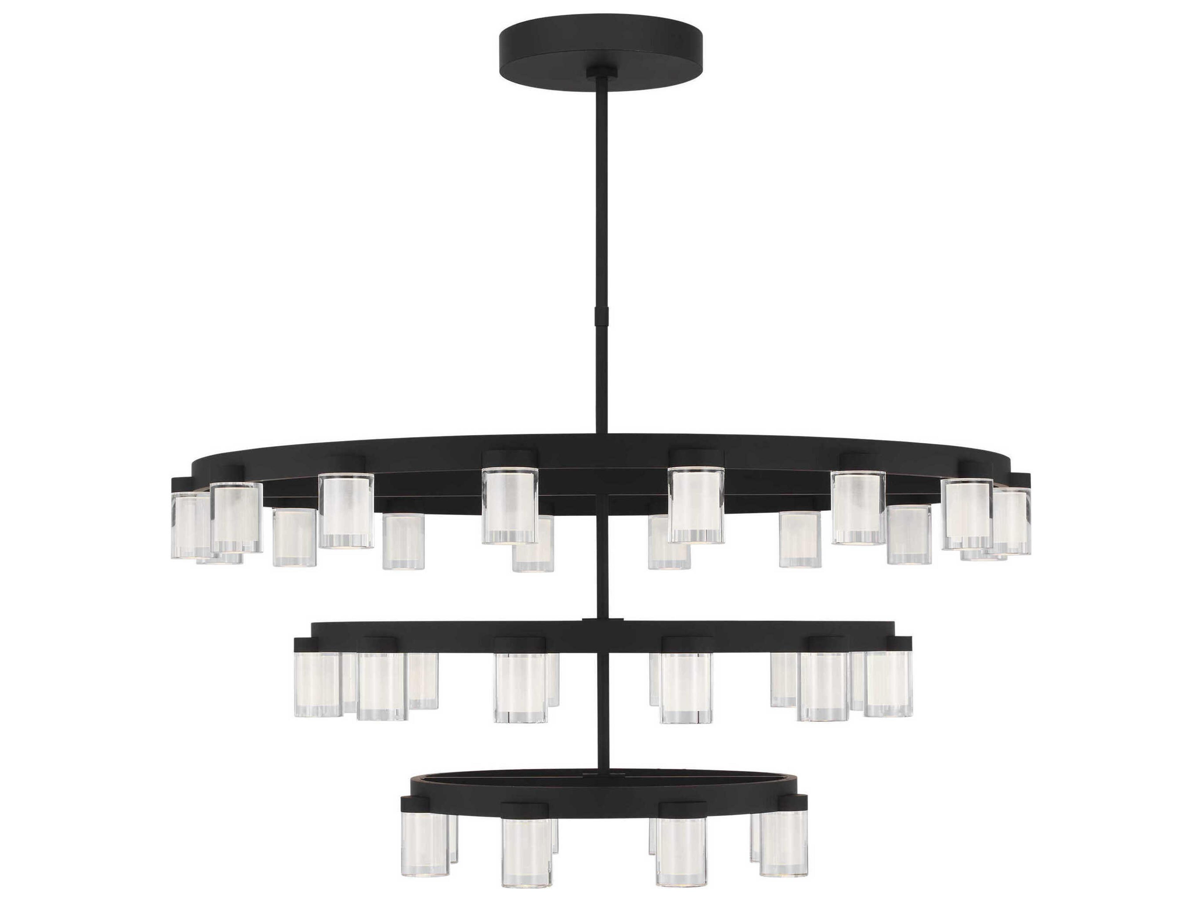 Esfera 36-Light Nightshade Black Tiered Chandelier