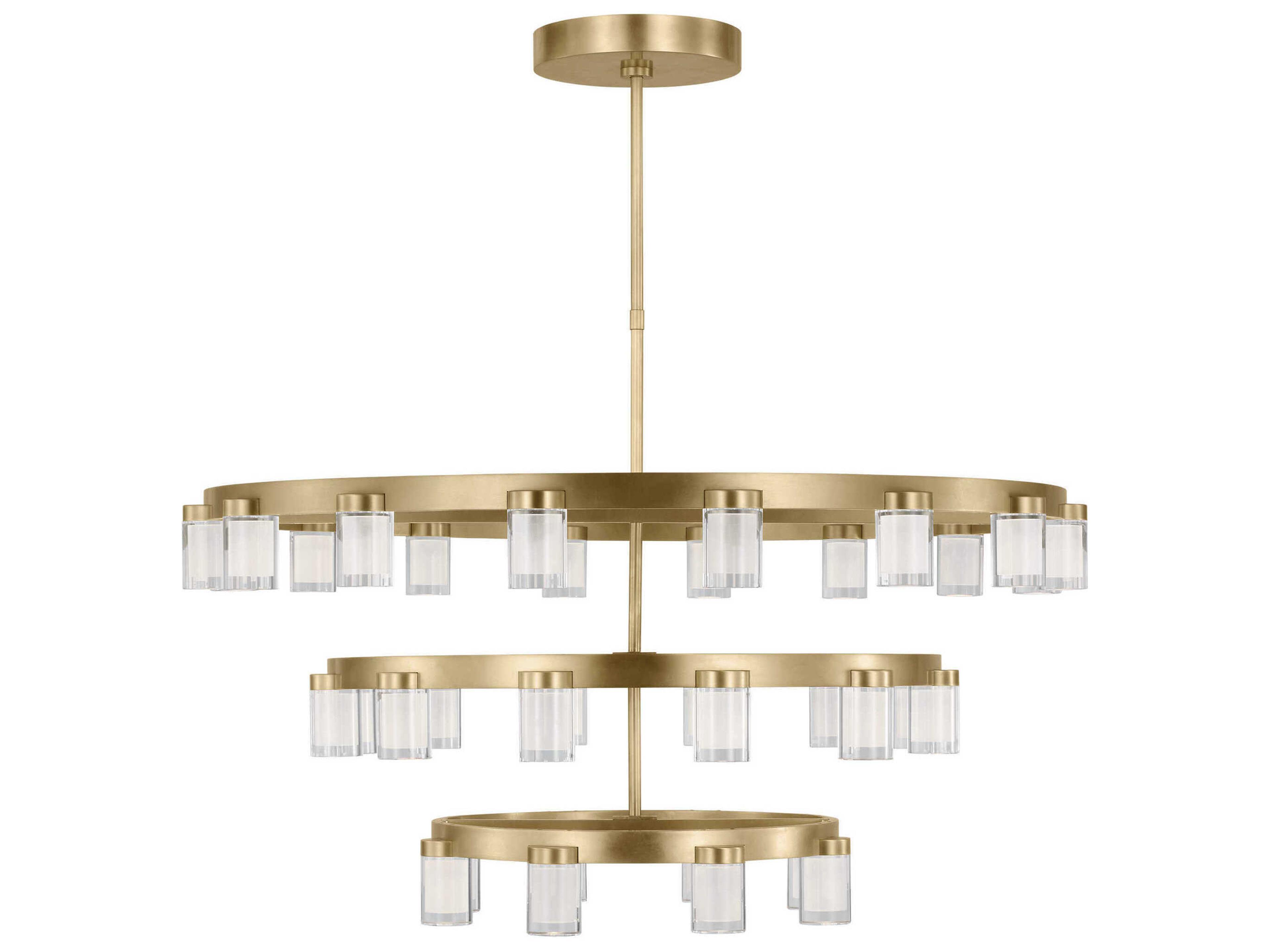 Esfera 36-Light Natural Brass Tiered Chandelier