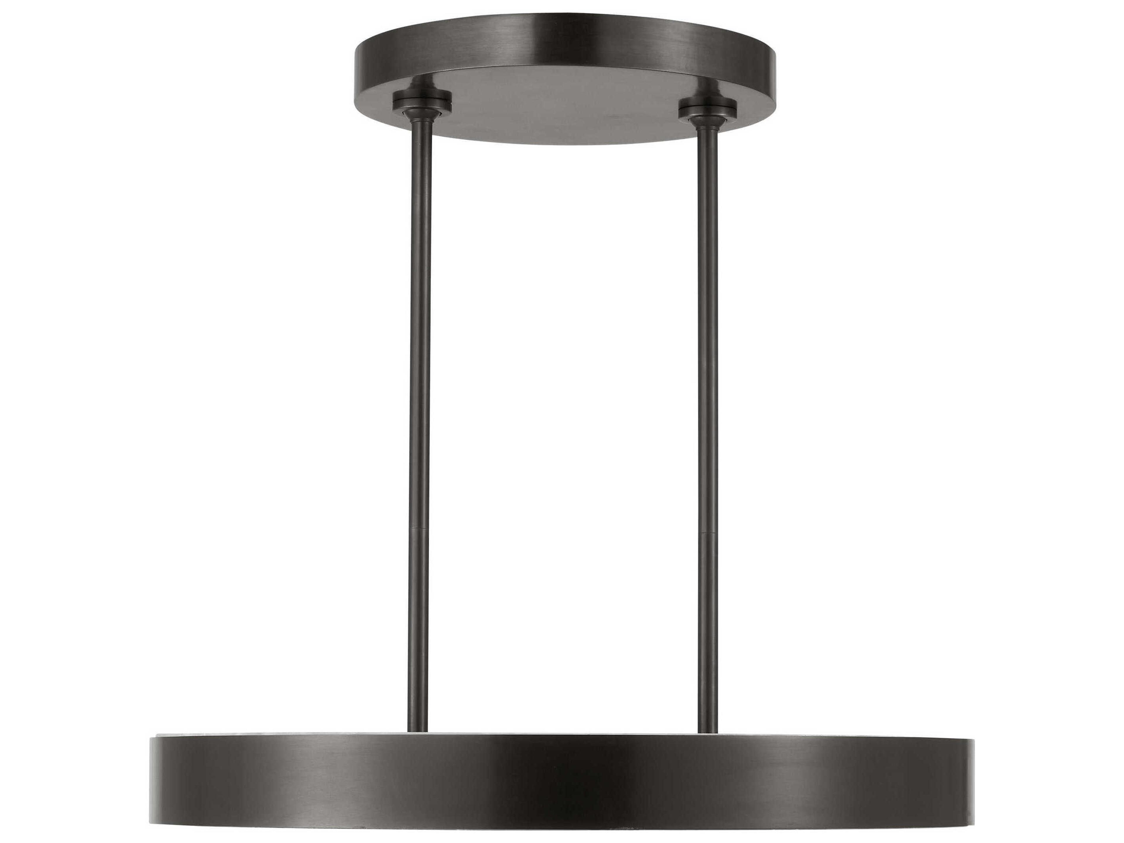 Visual Comfort Modern Wyllis 1-Light Bronze Round Pendant
