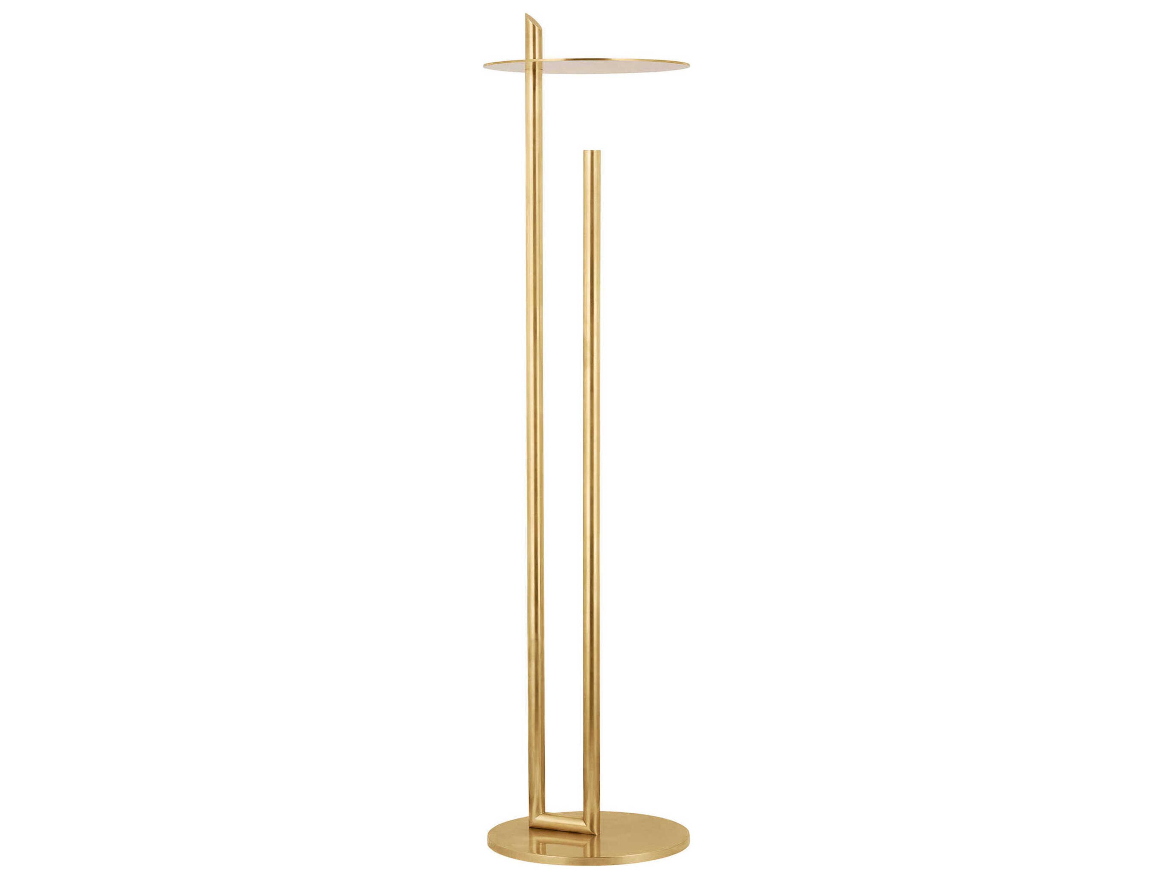 Visual Comfort Modern Fielle Natural Brass Floor Lamp