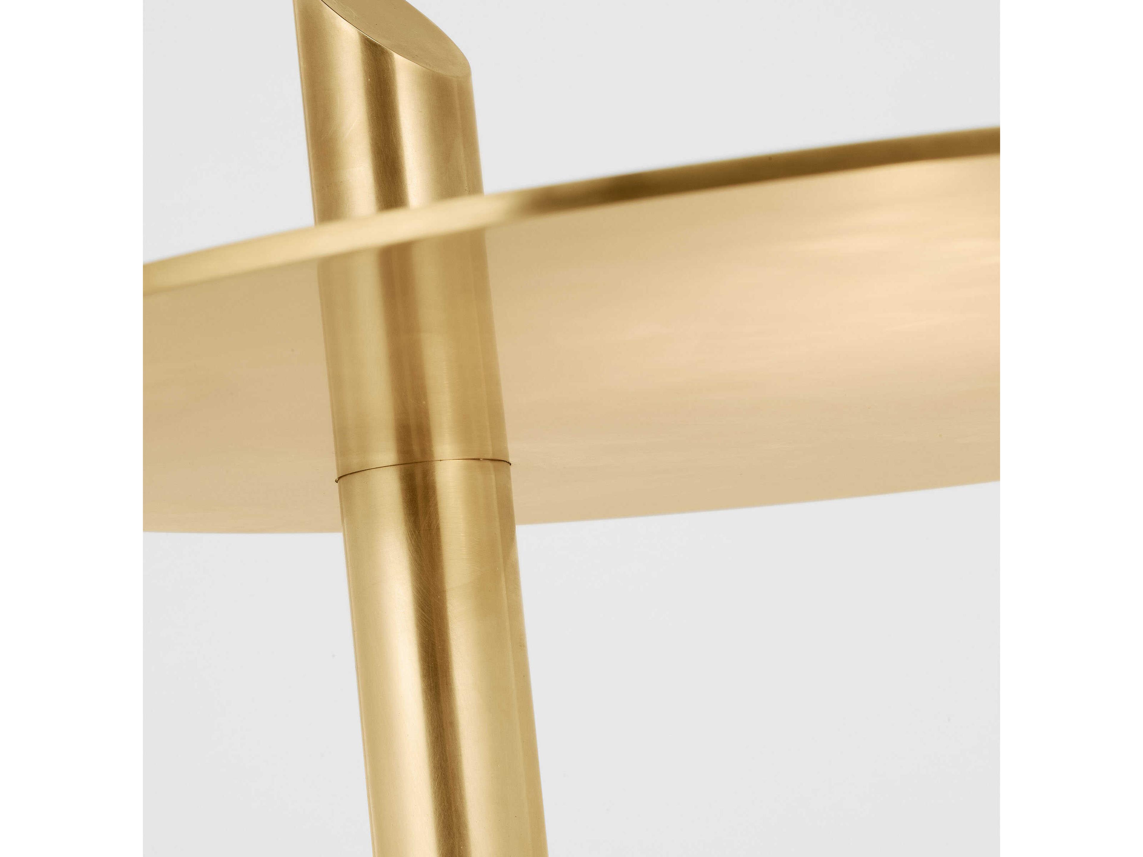 Visual Comfort Modern Fielle Natural Brass Floor Lamp