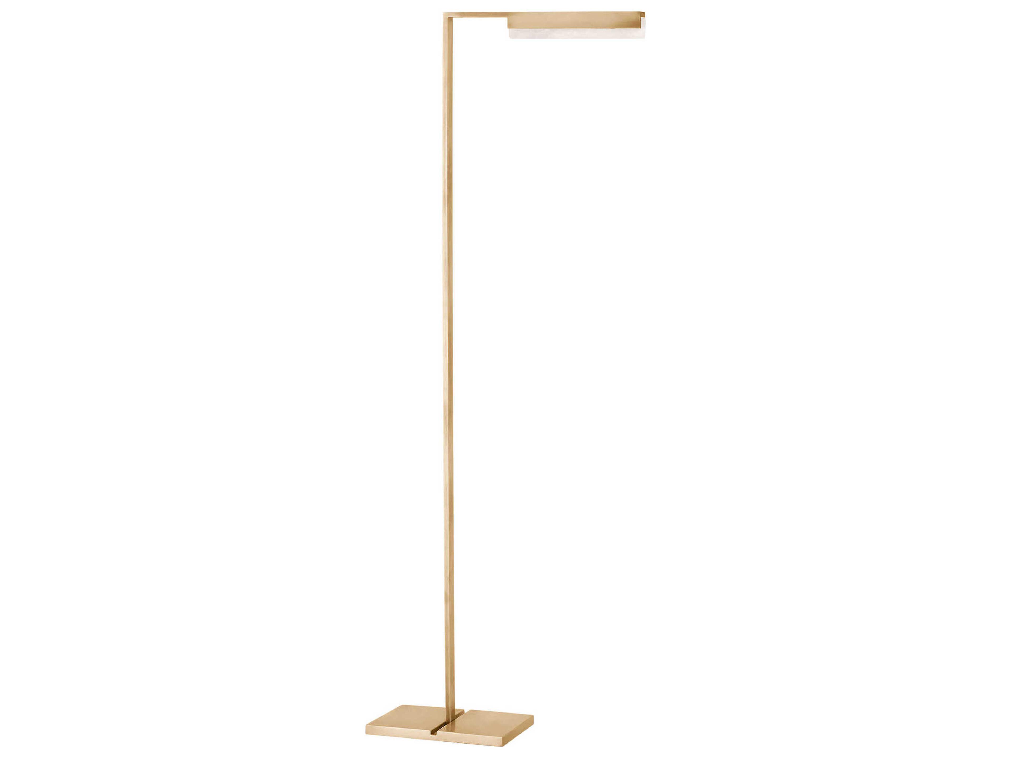 Visual Comfort Modern Linea Hand Rubbed Antique Brass Floor Lamp
