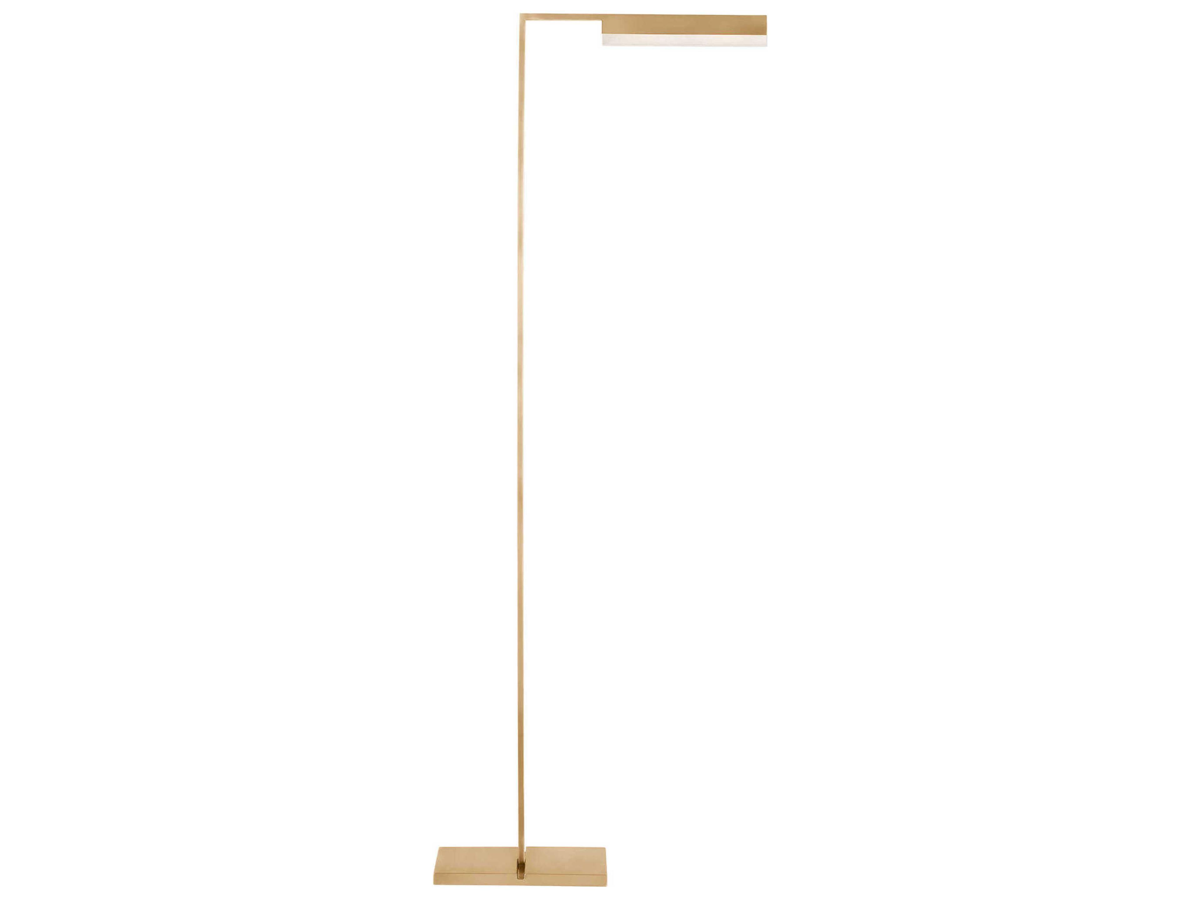Visual Comfort Modern Linea Hand Rubbed Antique Brass Floor Lamp