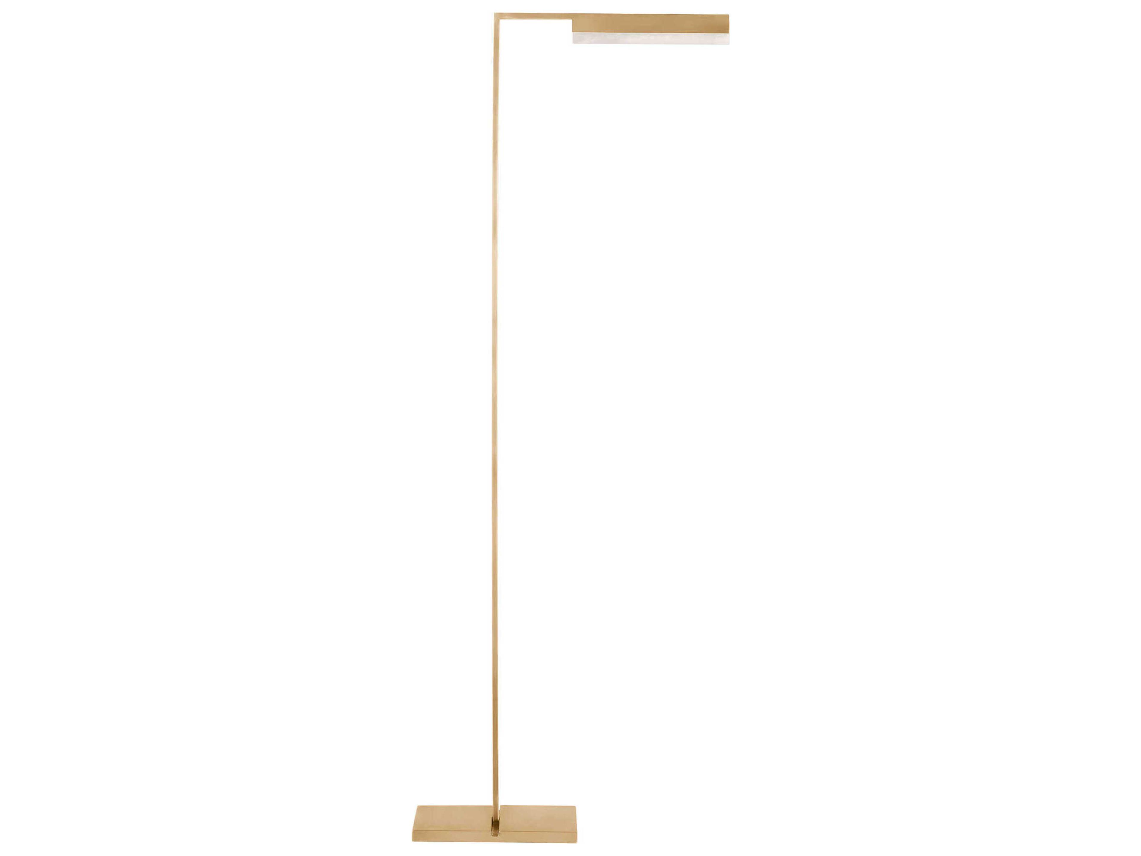 Visual Comfort Modern Linea Hand Rubbed Antique Brass Floor Lamp