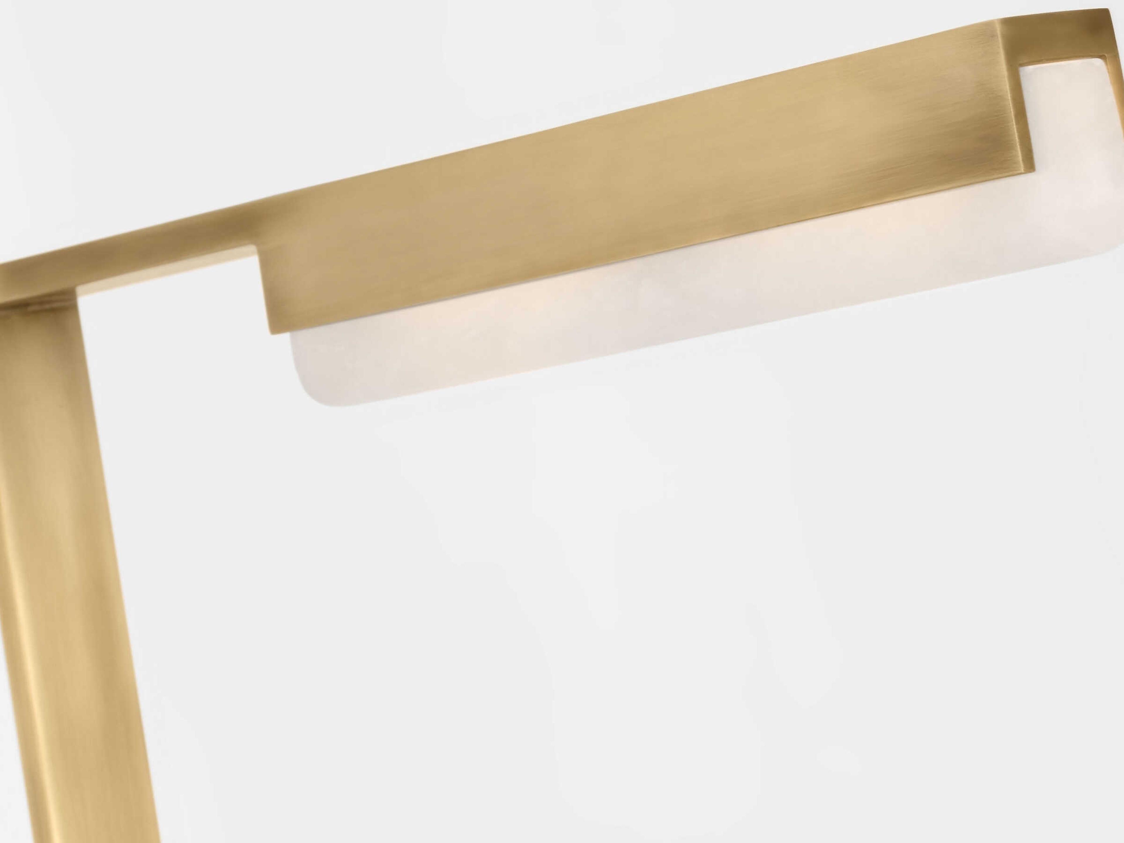 Visual Comfort Modern Linea Hand Rubbed Antique Brass Floor Lamp