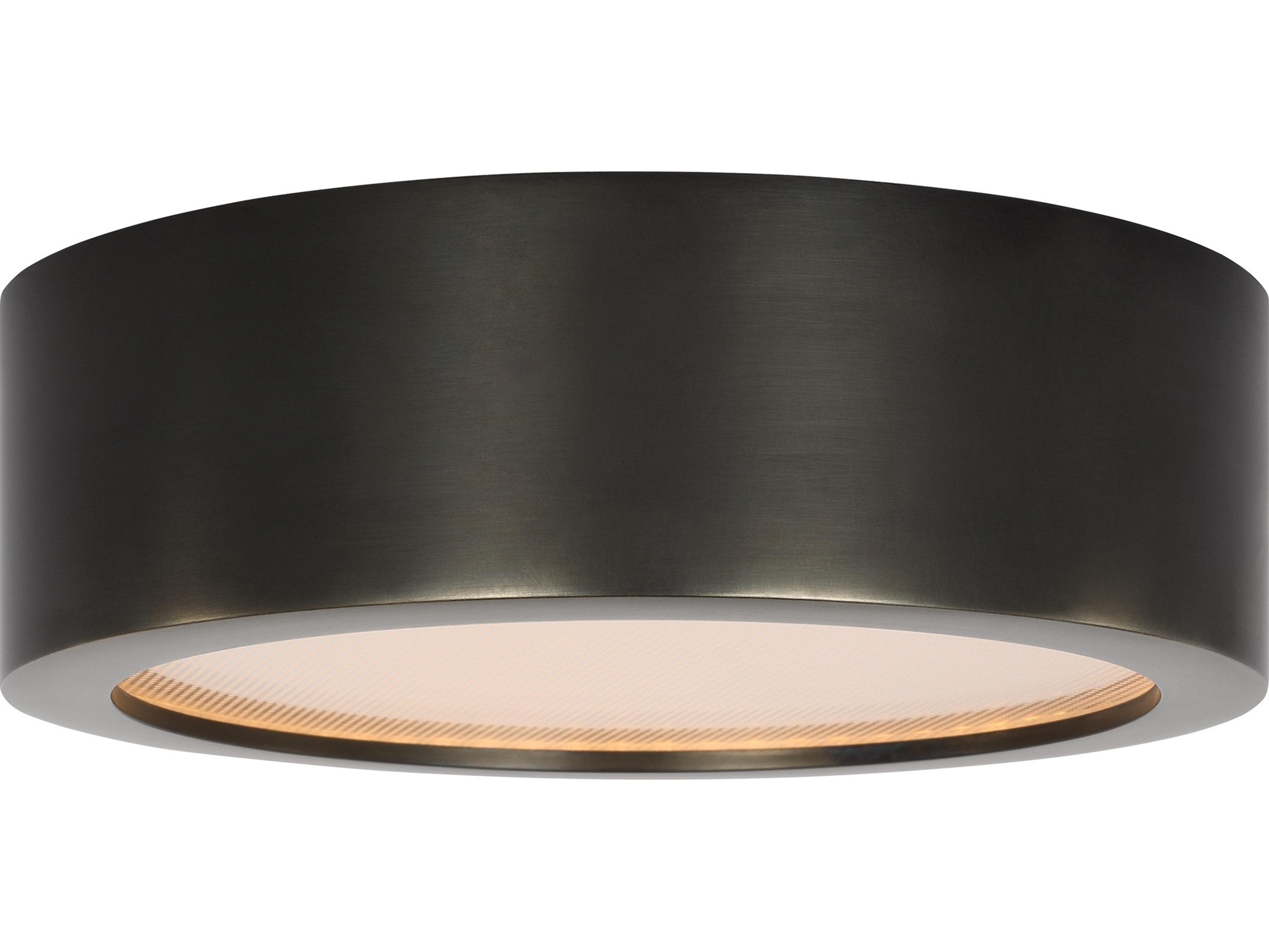 Cerne 1-Light Bronze LED Round Flush Mount
