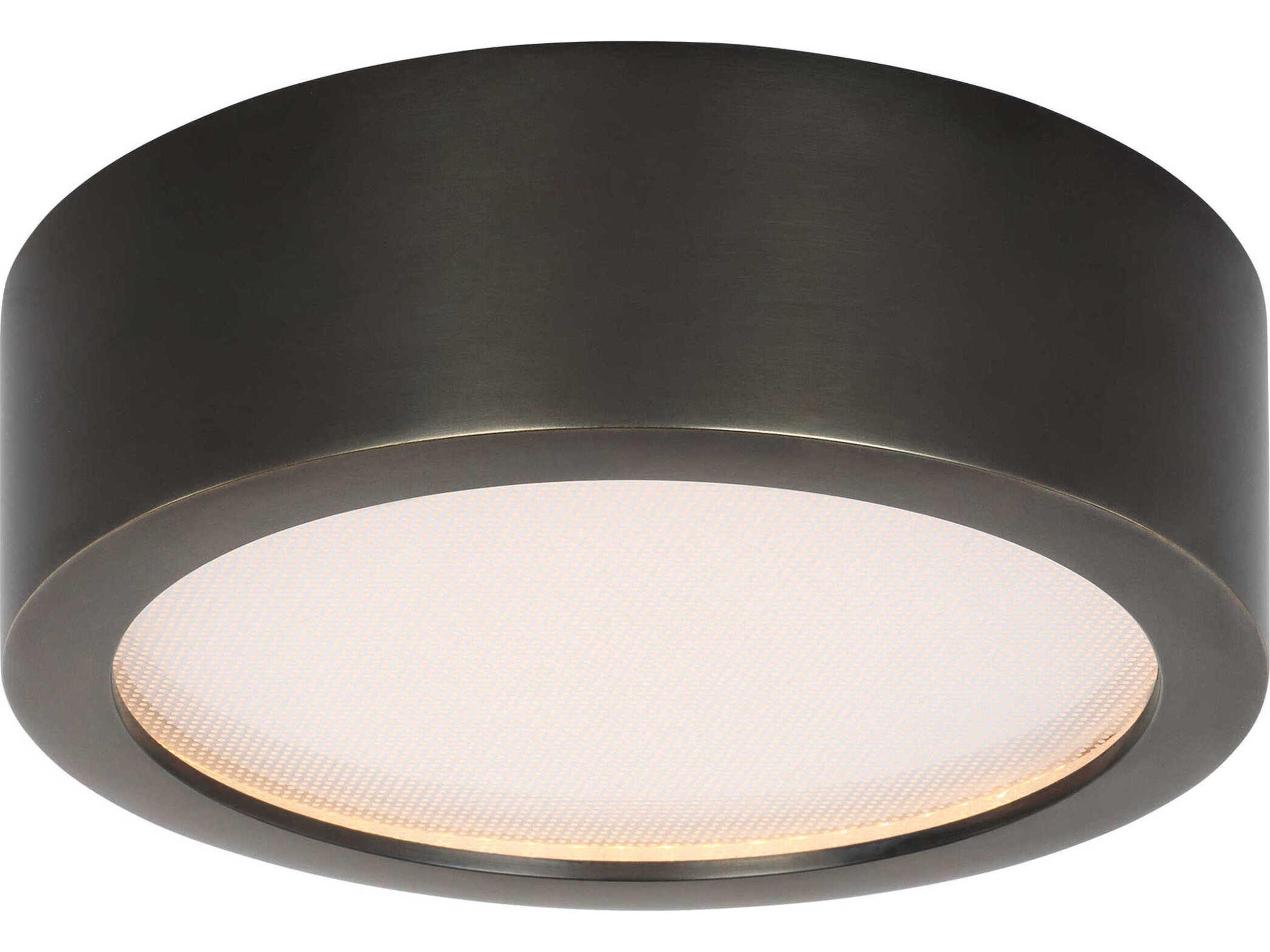 Visual Comfort Modern Cerne 1-Light Dark Bronze Round Flush Mount
