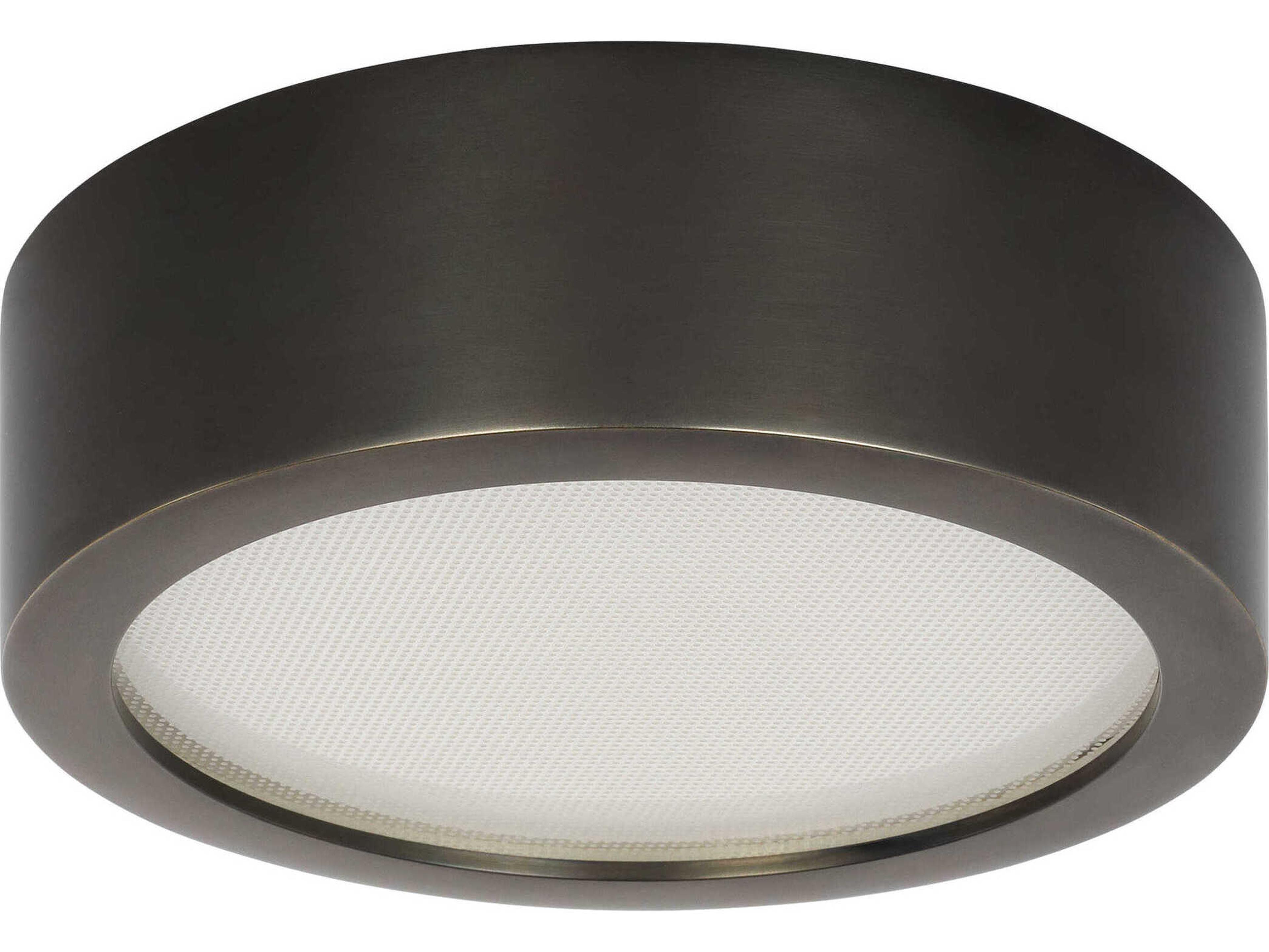 Visual Comfort Modern Cerne 1-Light Dark Bronze Round Flush Mount